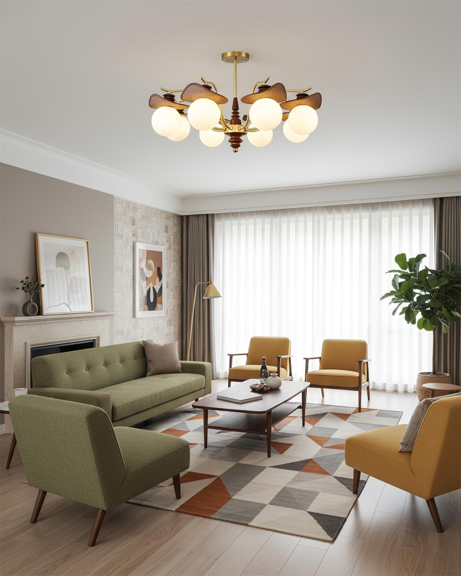 Walden Vintage Glass Chandelier