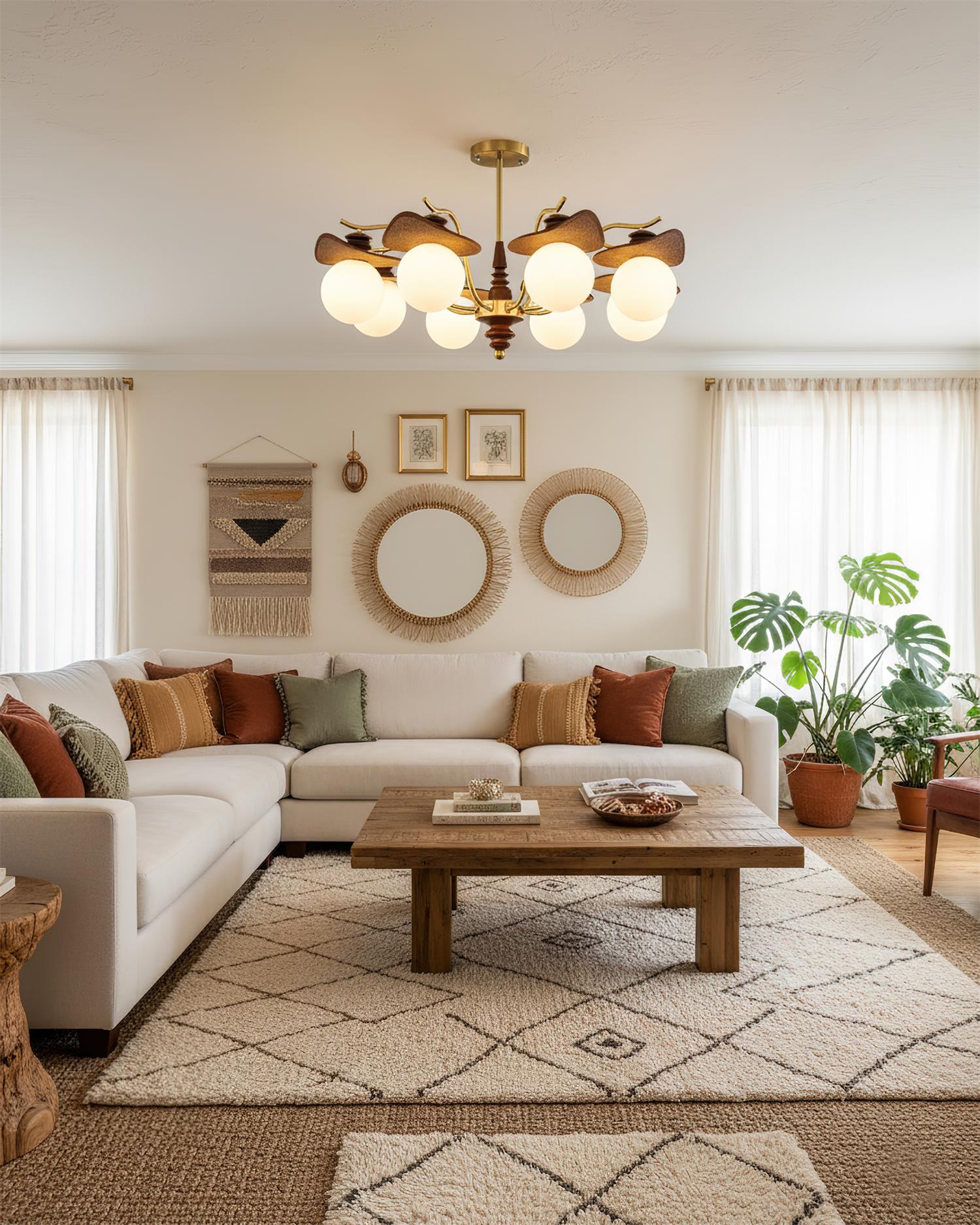 Walden Vintage Glass Chandelier