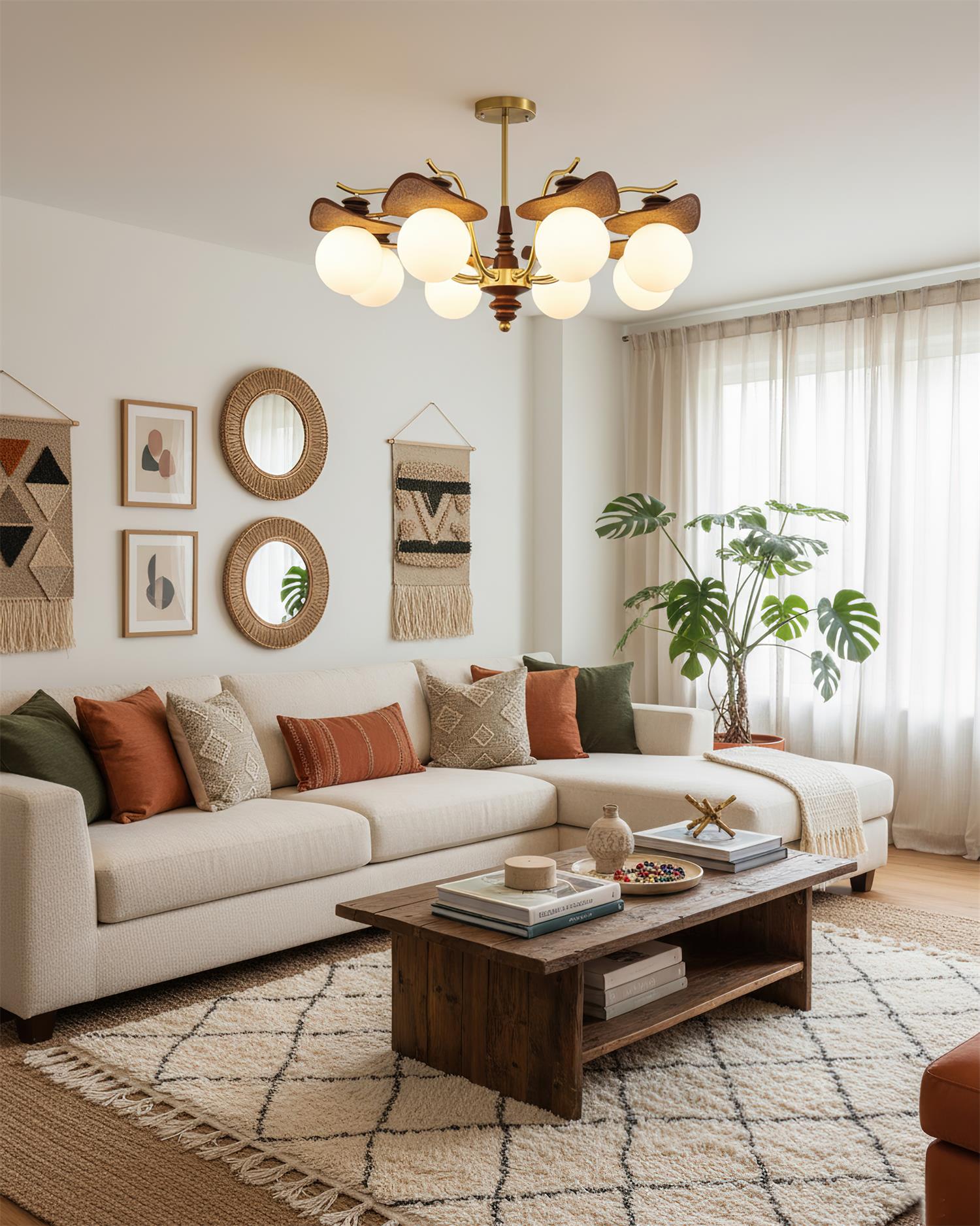 Walden Vintage Glass Chandelier