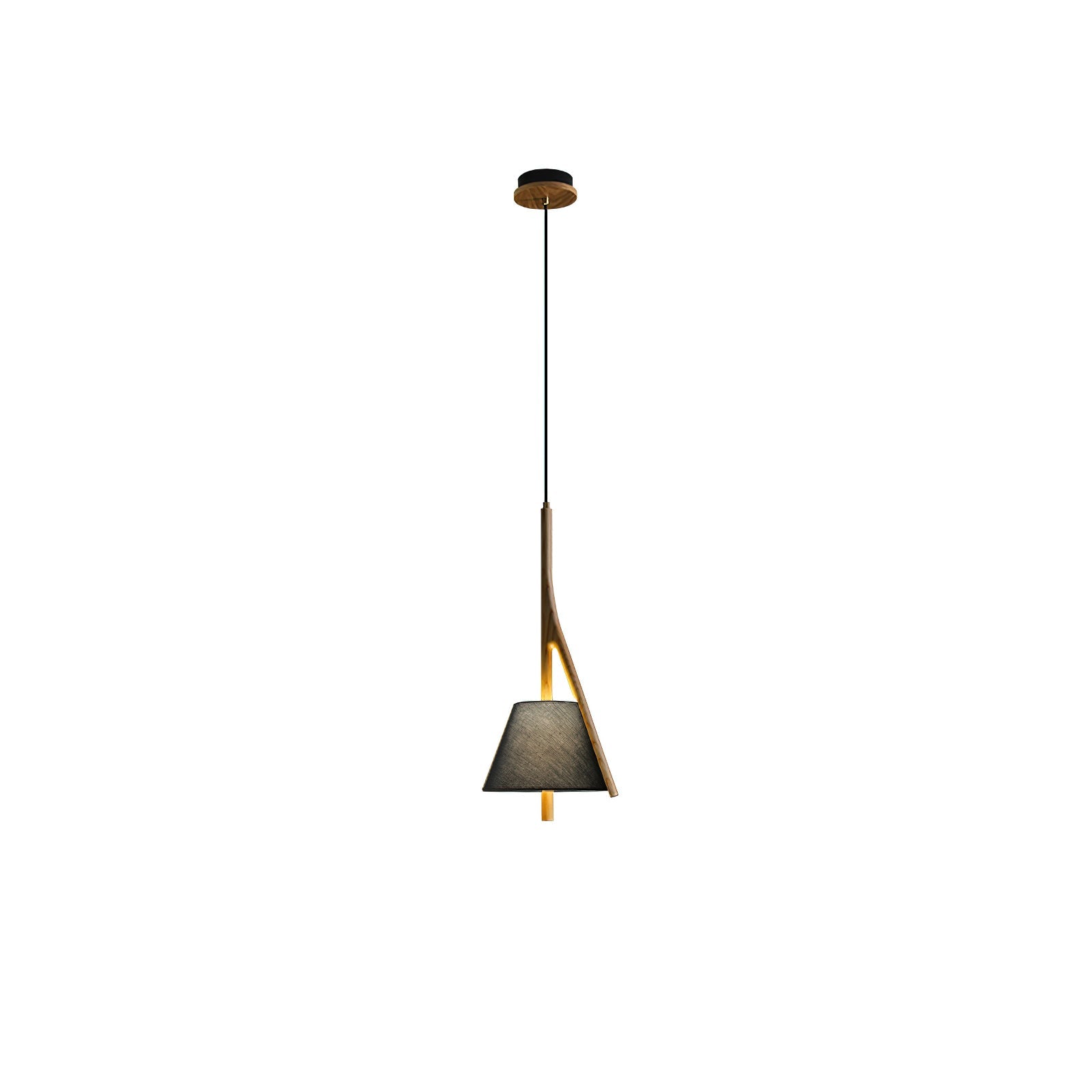 Zovenarae Triangular Wood Pendant Light - Blowlighting