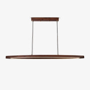 Walnut Arc Linear Pendant Lamp - Blowlighting