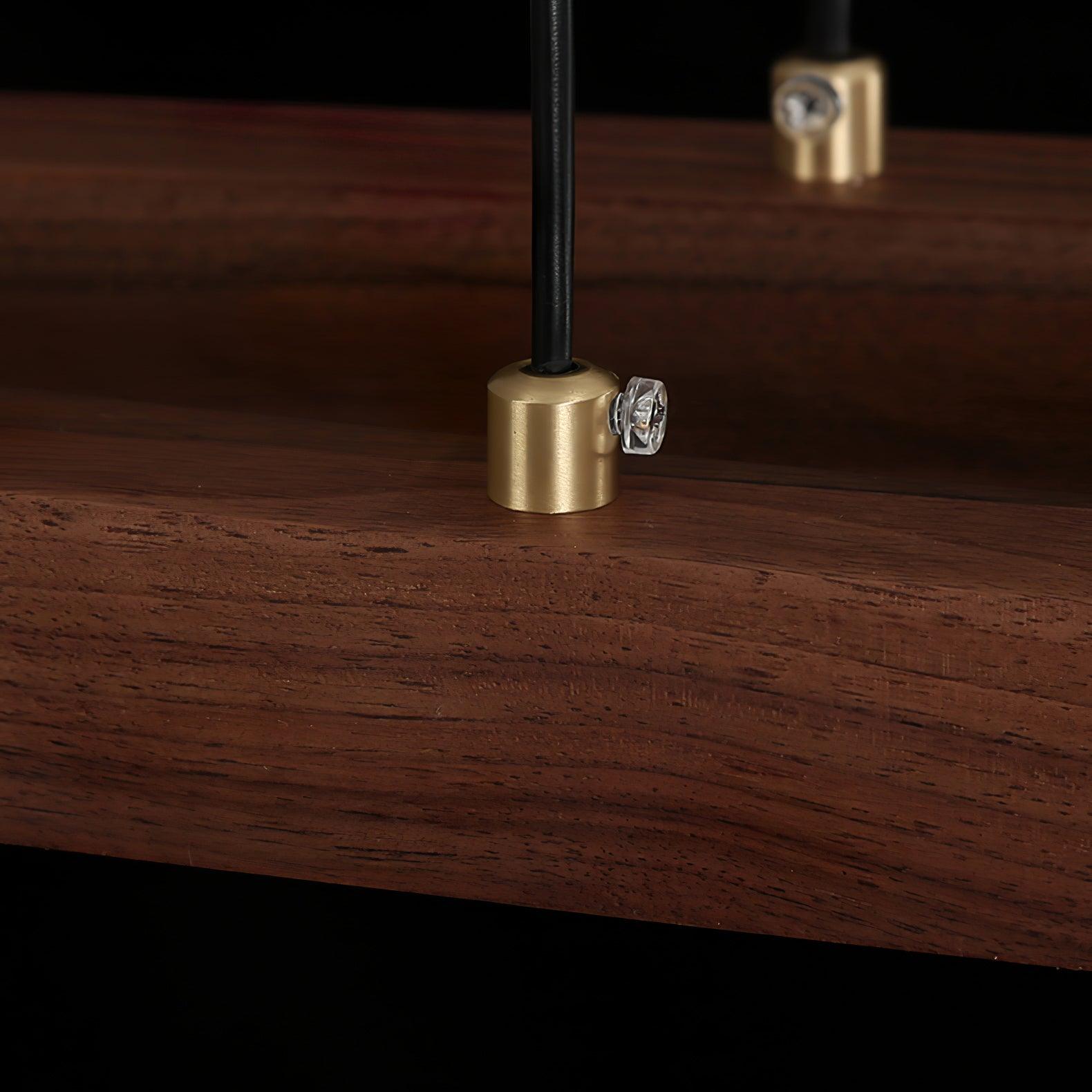 Walnut Arc Linear Pendant Lamp - Blowlighting