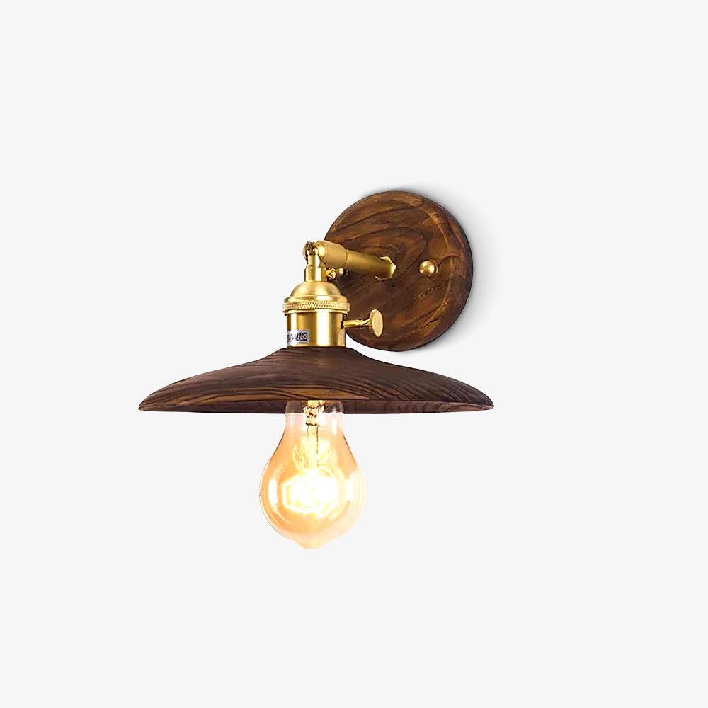 Walnut Flared Wall Light - Blowlighting