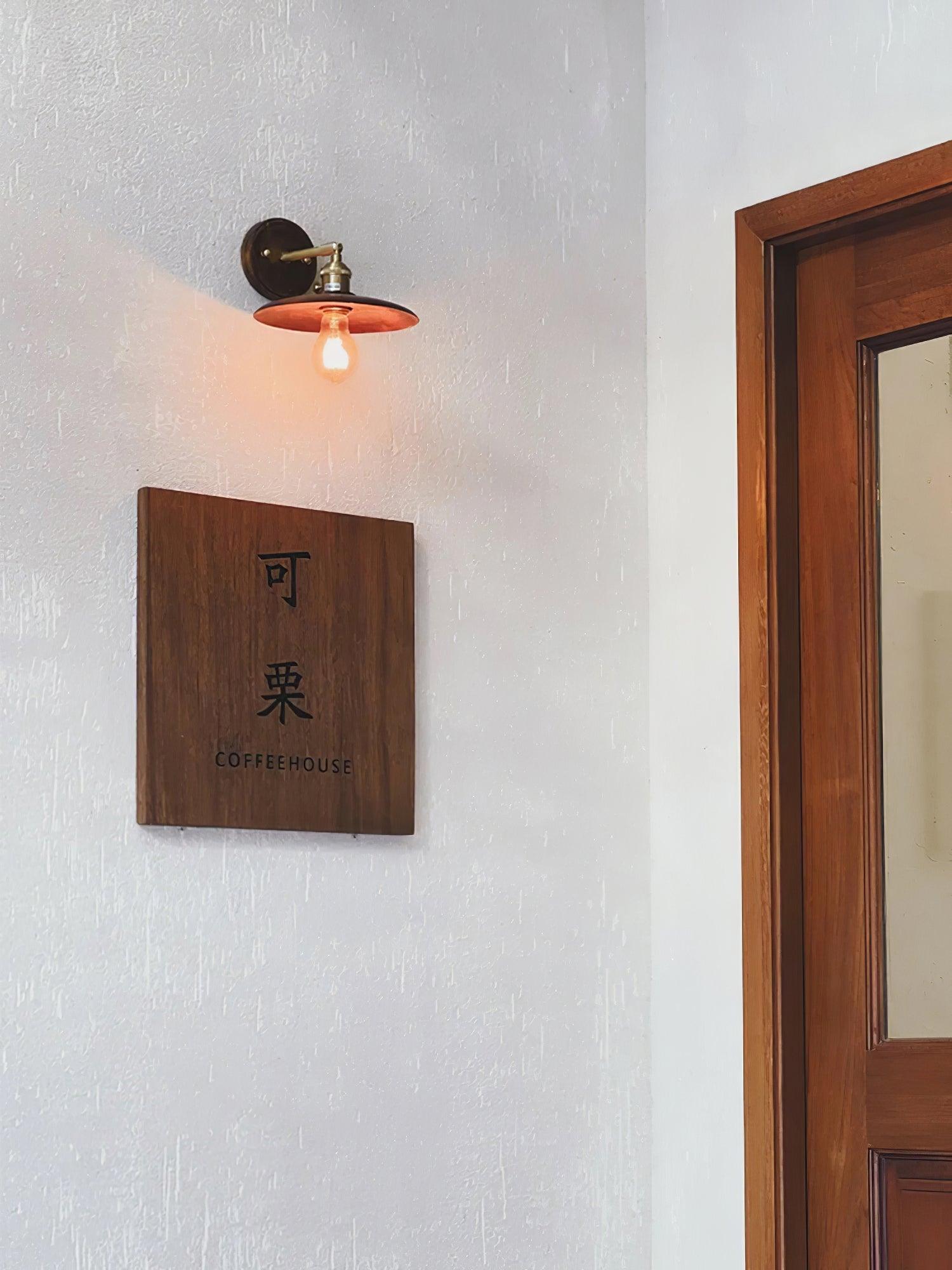 Walnut Flared Wall Light - Blowlighting