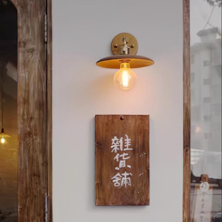 Walnut Flared Wall Light - Blowlighting