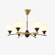 Walnut Glass Ball Chandelier - Blowlighting