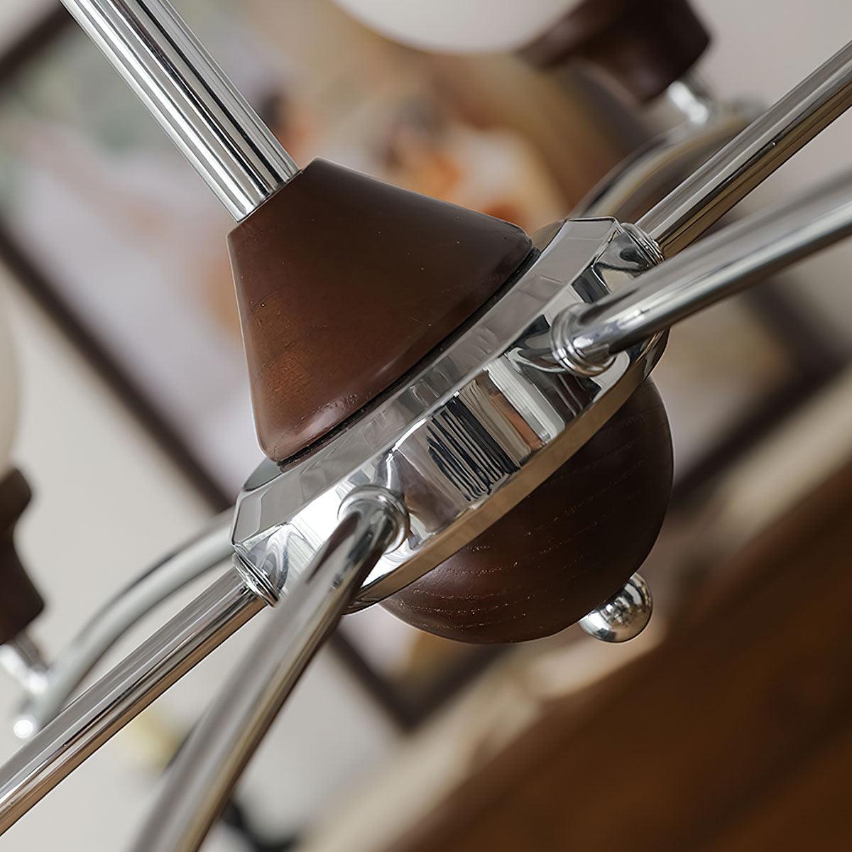 Walnut Glass Ball Chandelier - Blowlighting