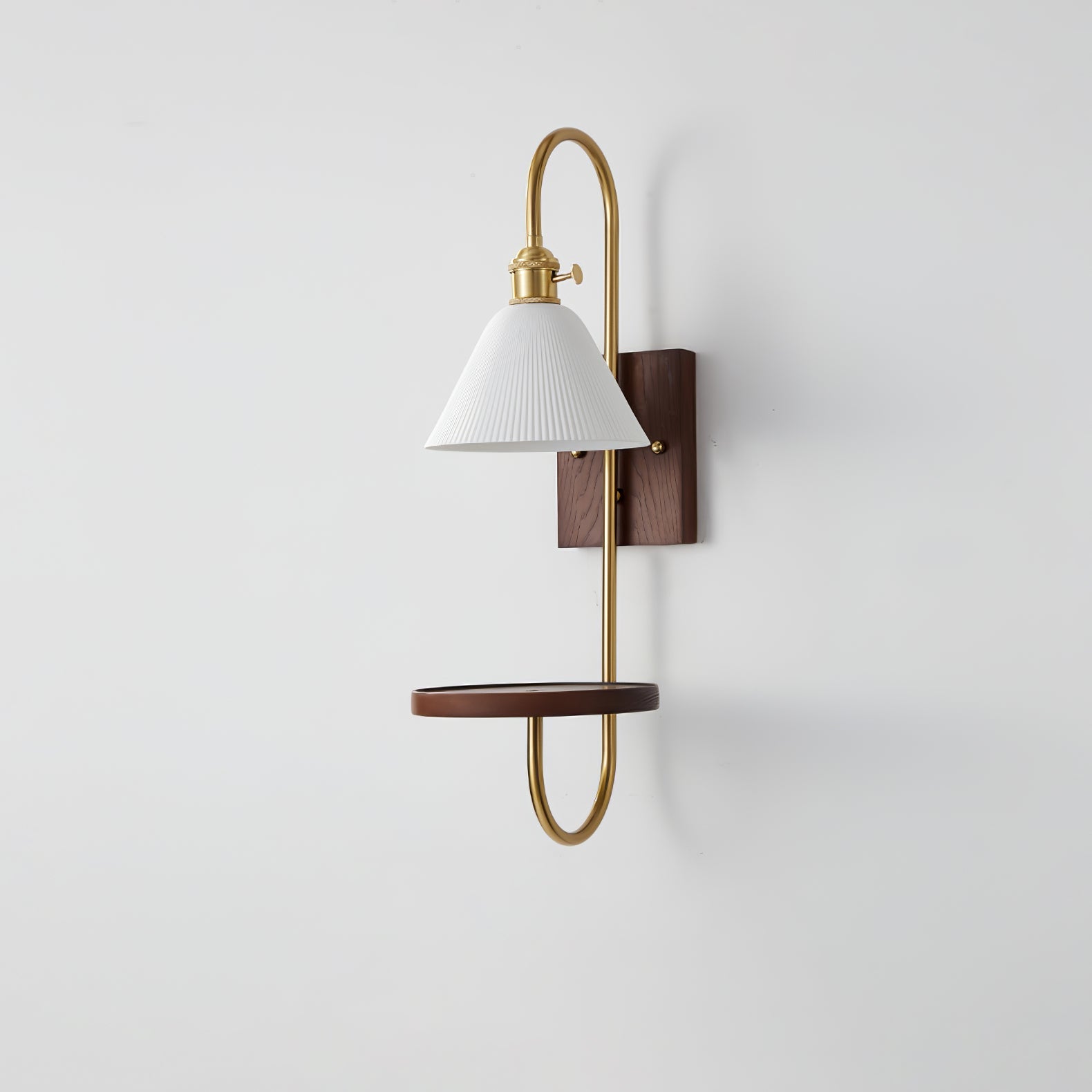 Walnut Shelf Sconce - Blowlighting