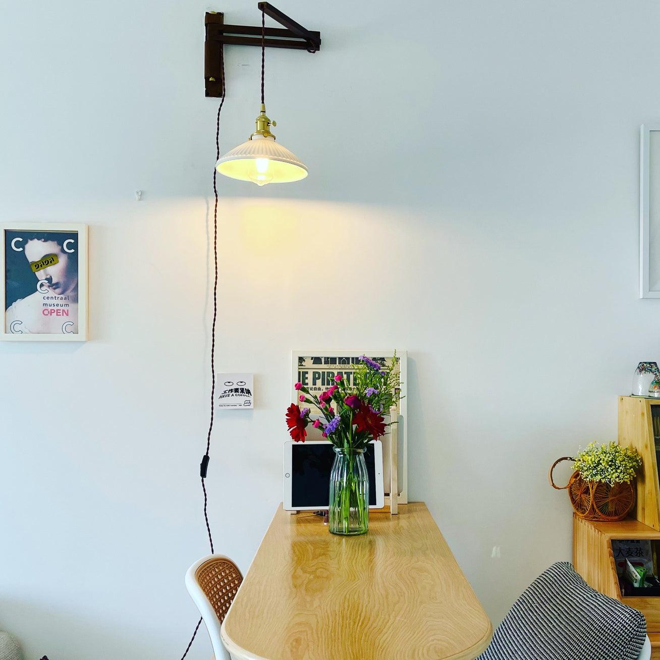 Walnut Telescopic Wall Lamp - Blowlighting