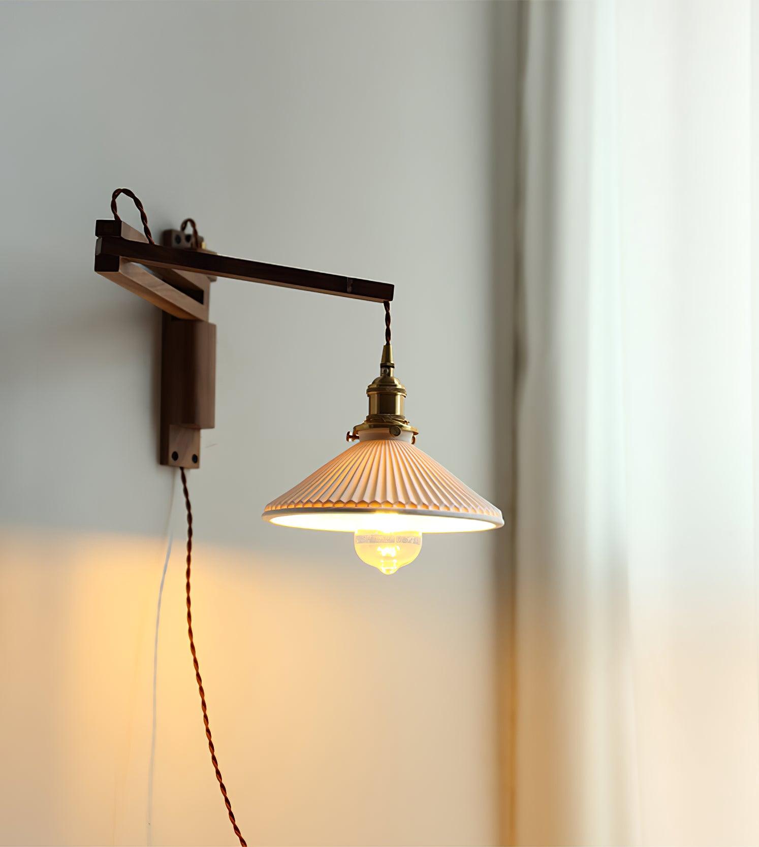 Walnut Telescopic Wall Lamp - Blowlighting