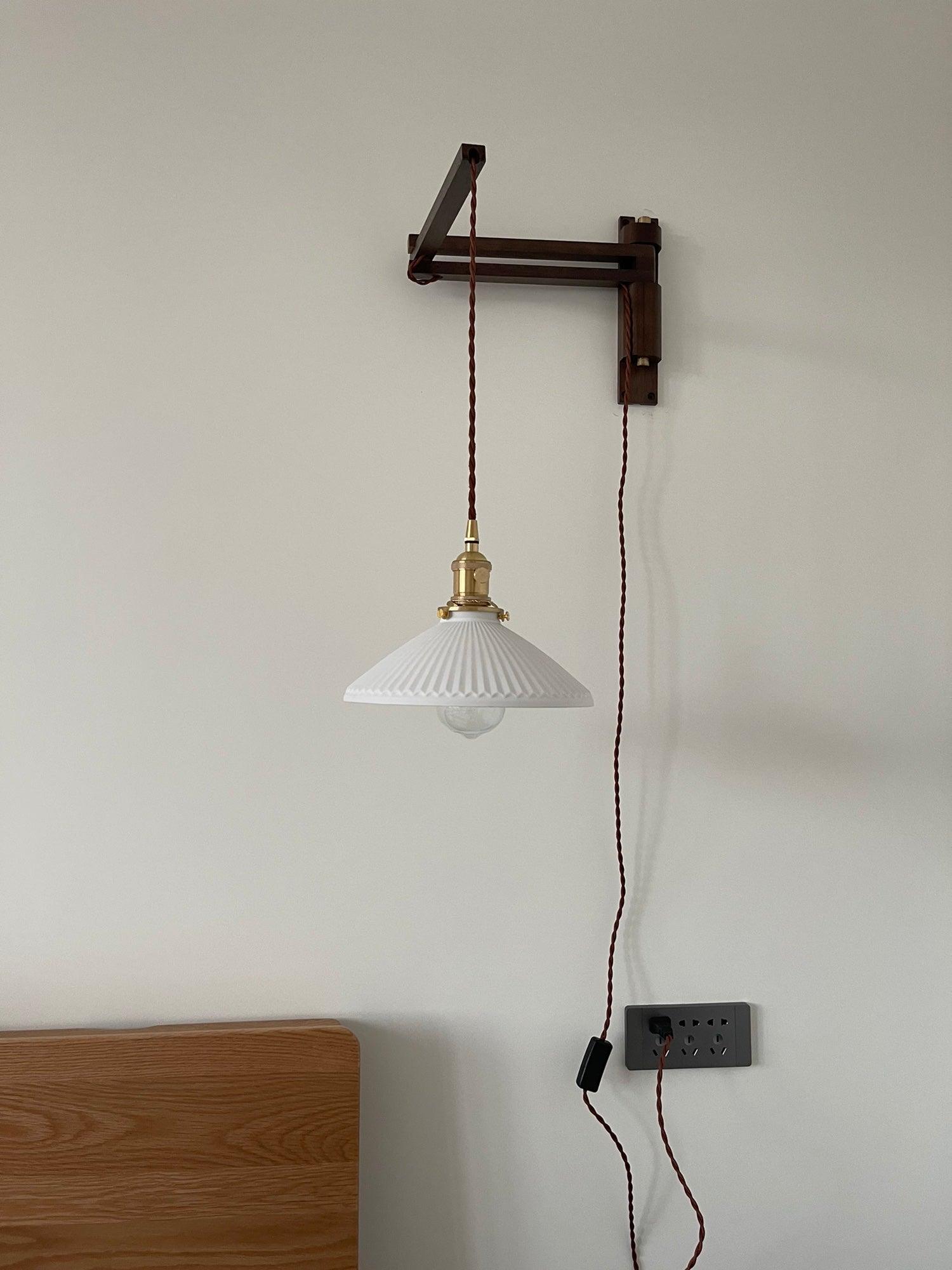 Walnut Telescopic Wall Lamp - Blowlighting