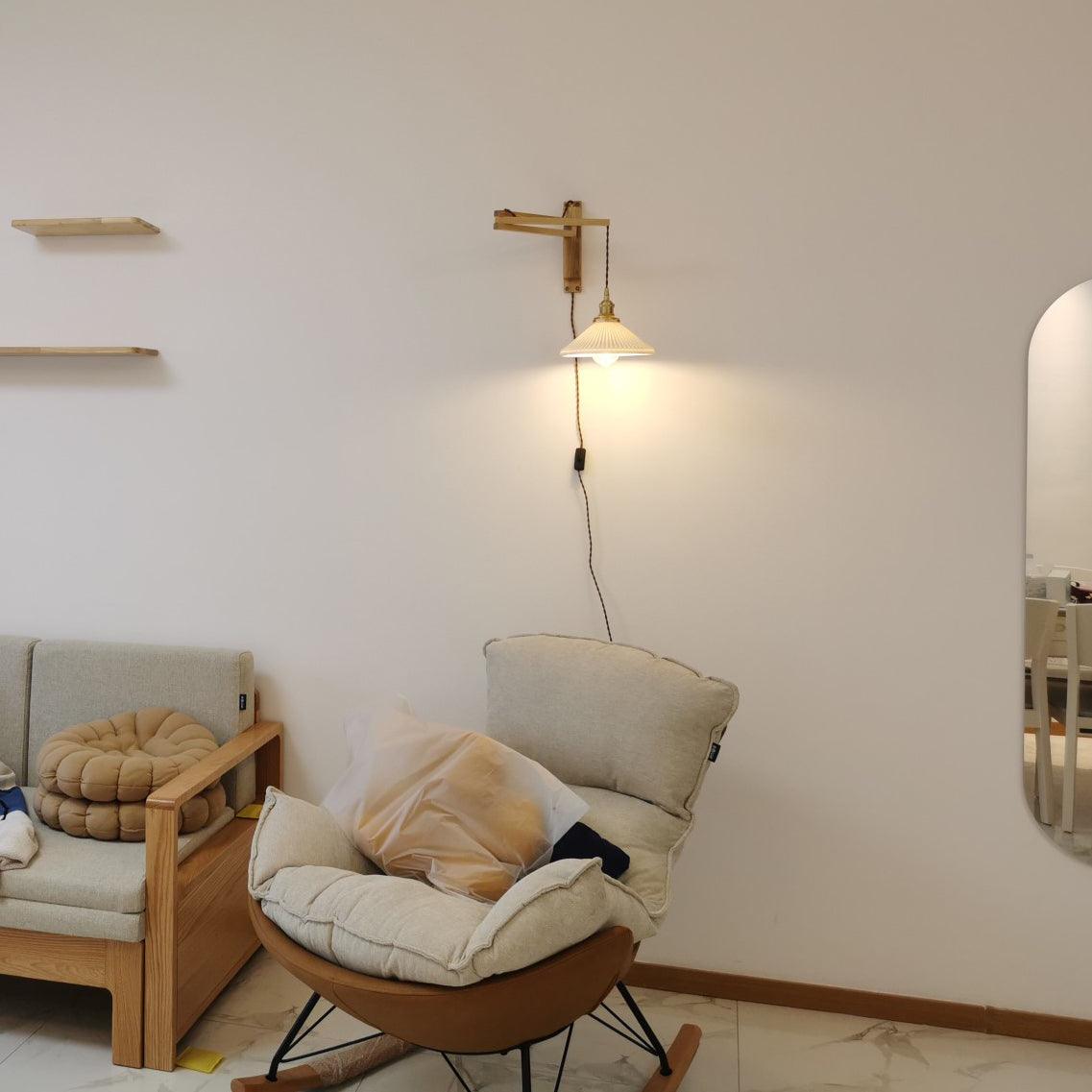 Walnut Telescopic Wall Lamp - Blowlighting