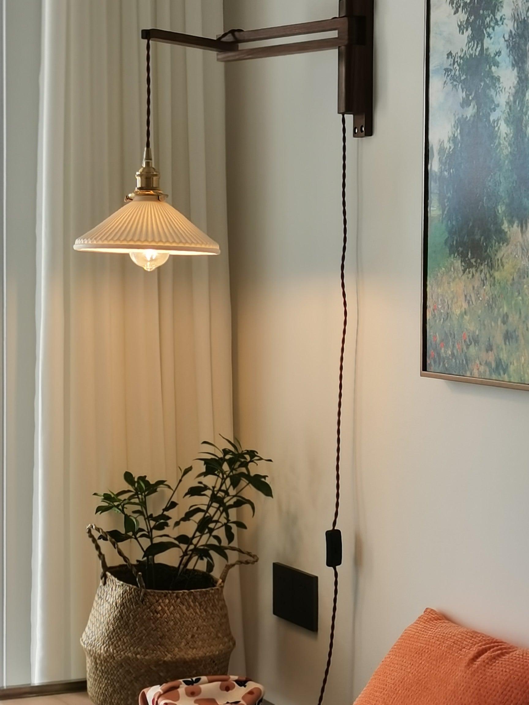 Walnut Telescopic Wall Lamp - Blowlighting