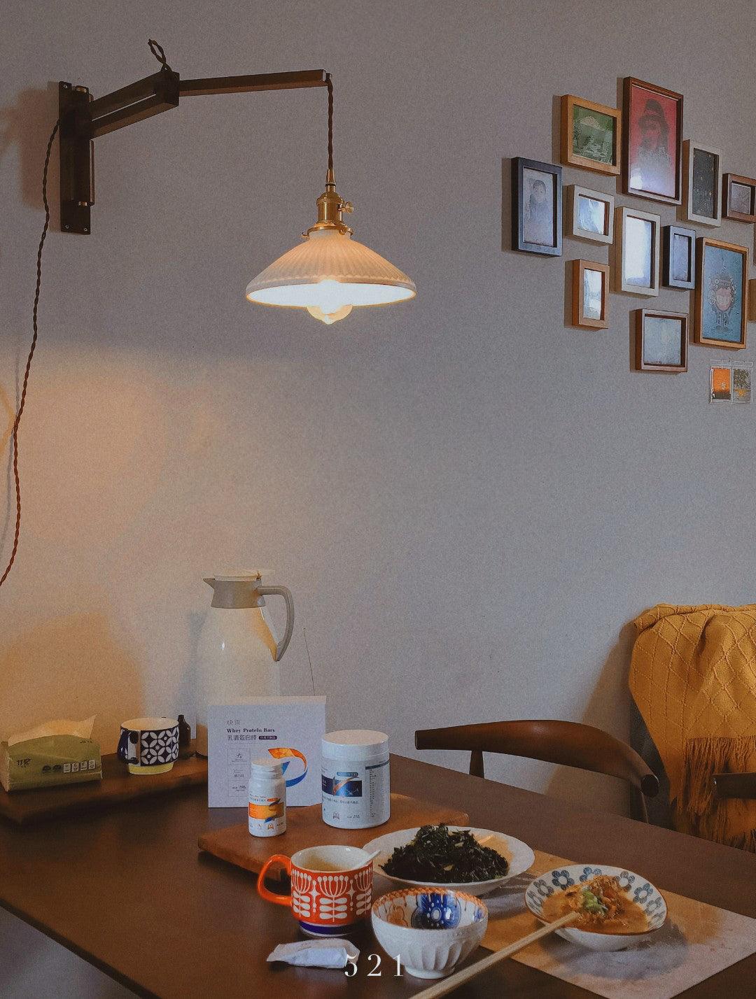 Walnut Telescopic Wall Lamp - Blowlighting