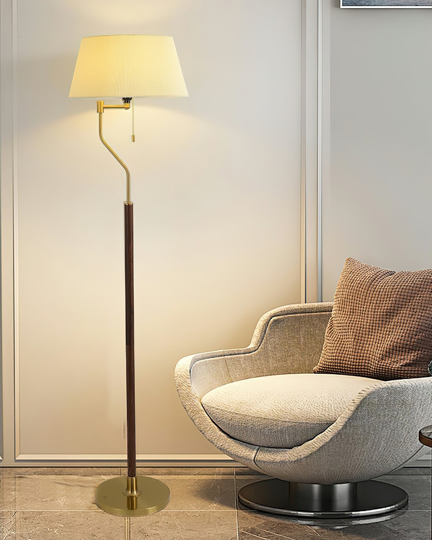 Walnut Whisper Floor Lamp - Blowlighting