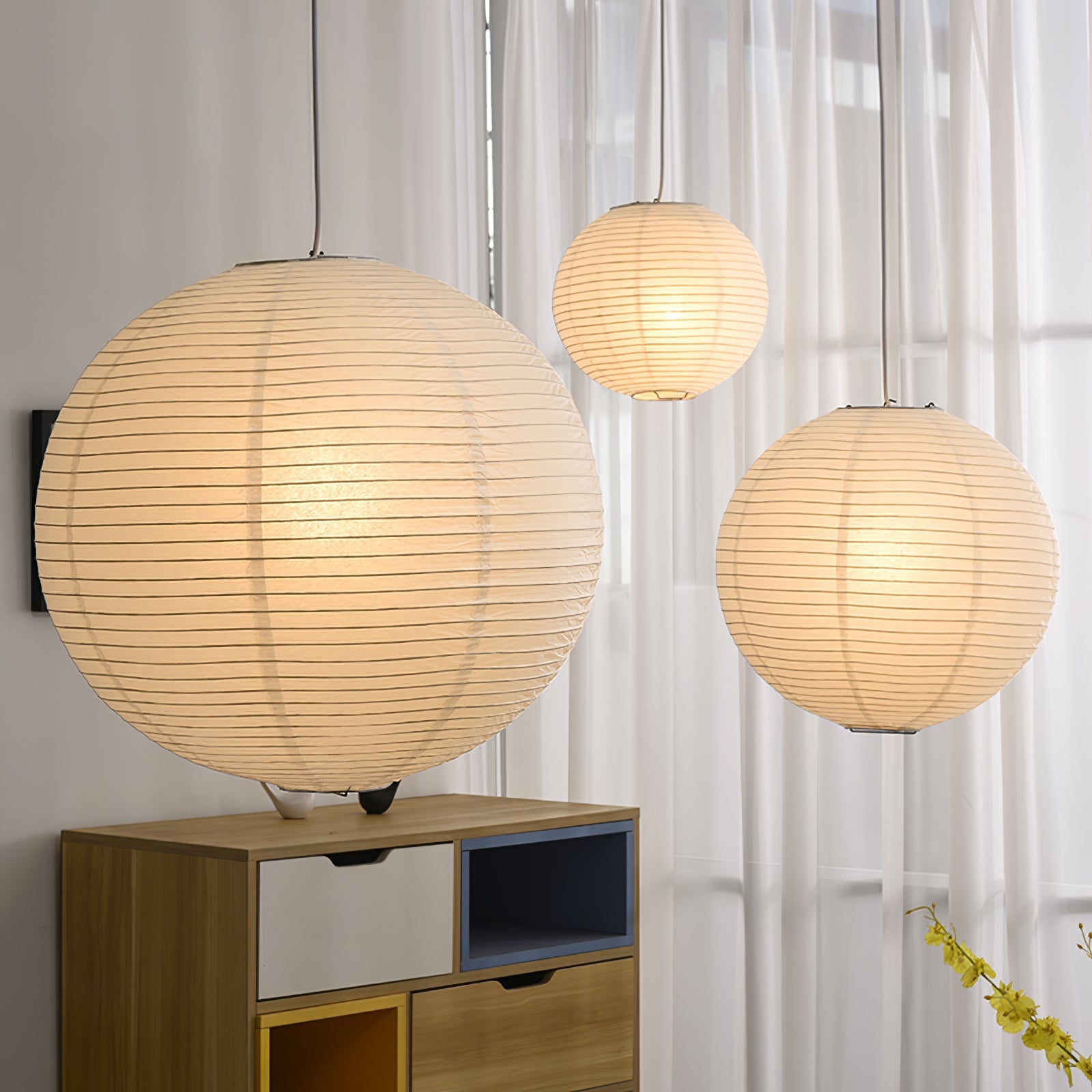 Washi Paper A Pendant Lamp - Blowlighting