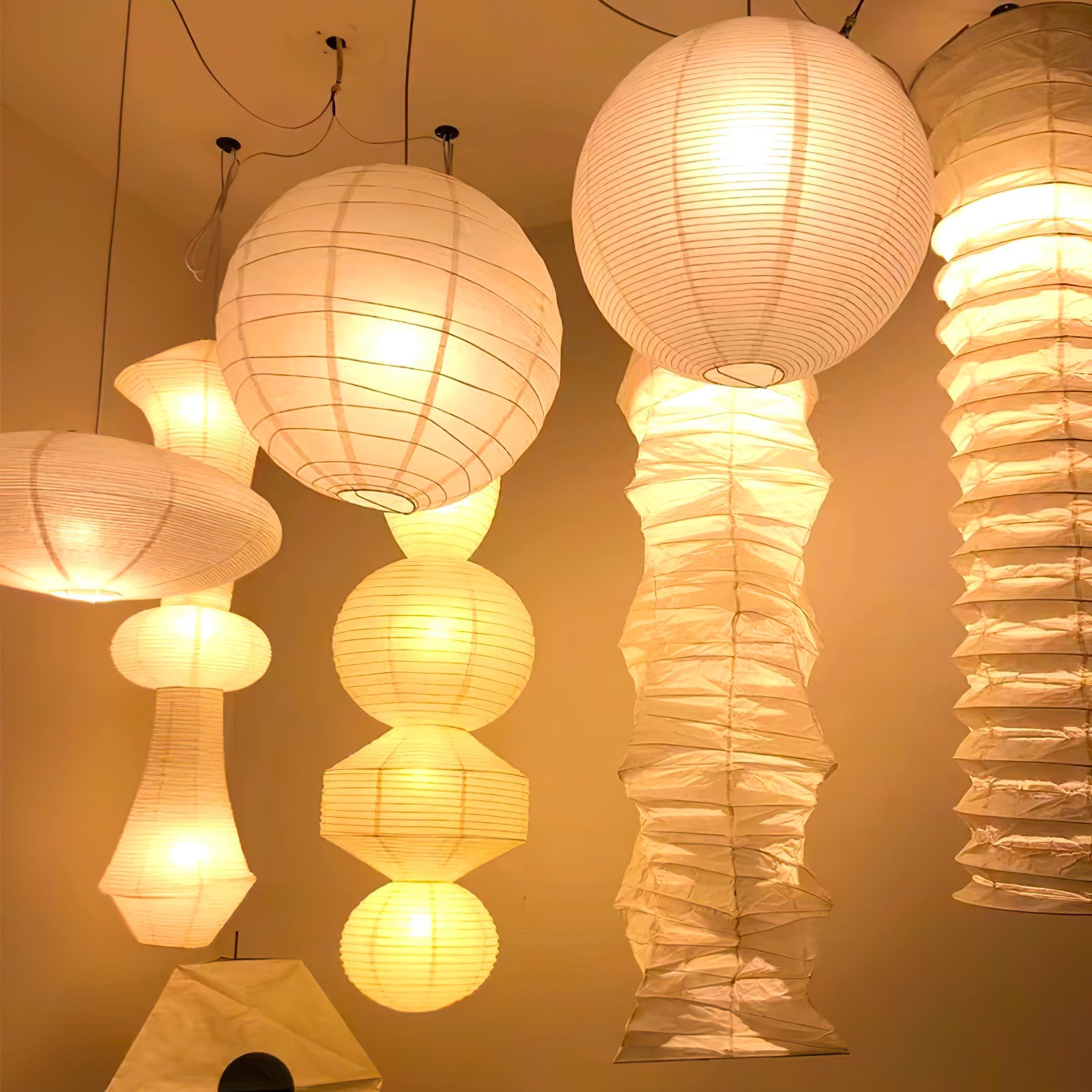 Washi Paper A Pendant Lamp - Blowlighting