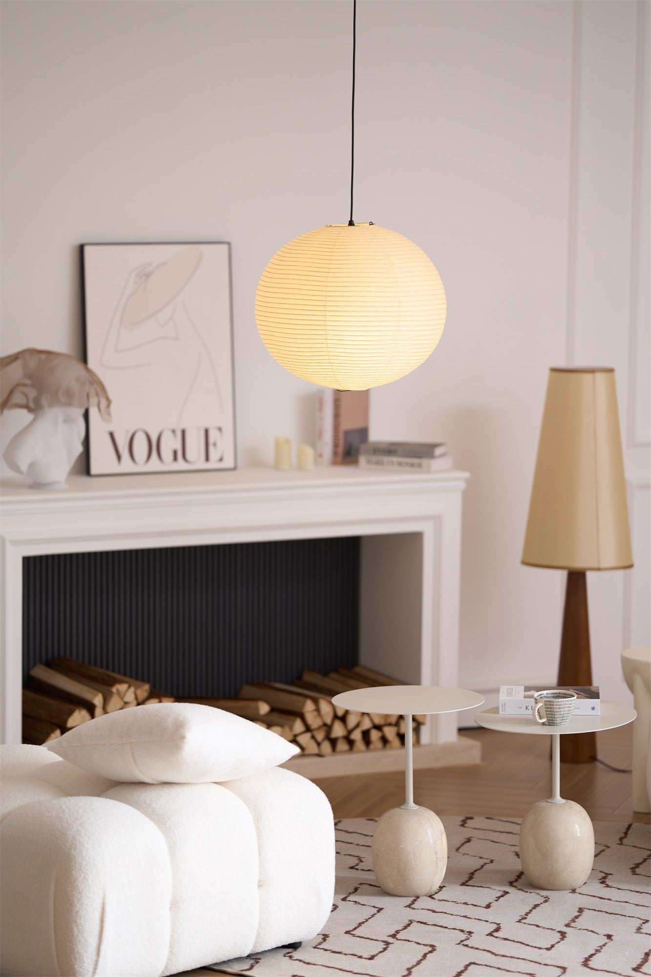 Washi Paper A Pendant Lamp - Blowlighting