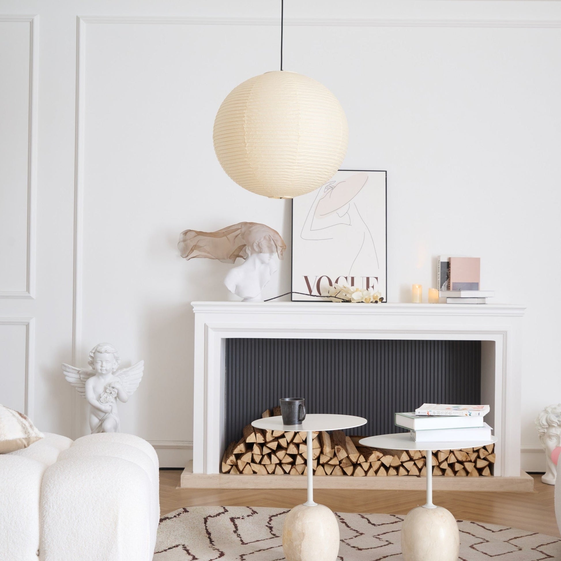 Washi Paper A Pendant Lamp - Blowlighting