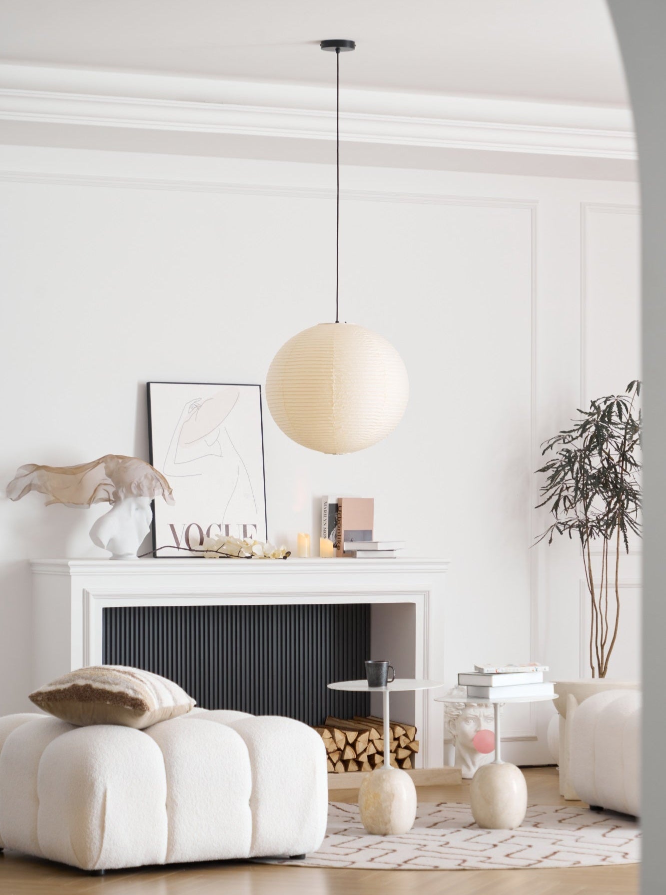 Washi Paper A Pendant Lamp - Blowlighting