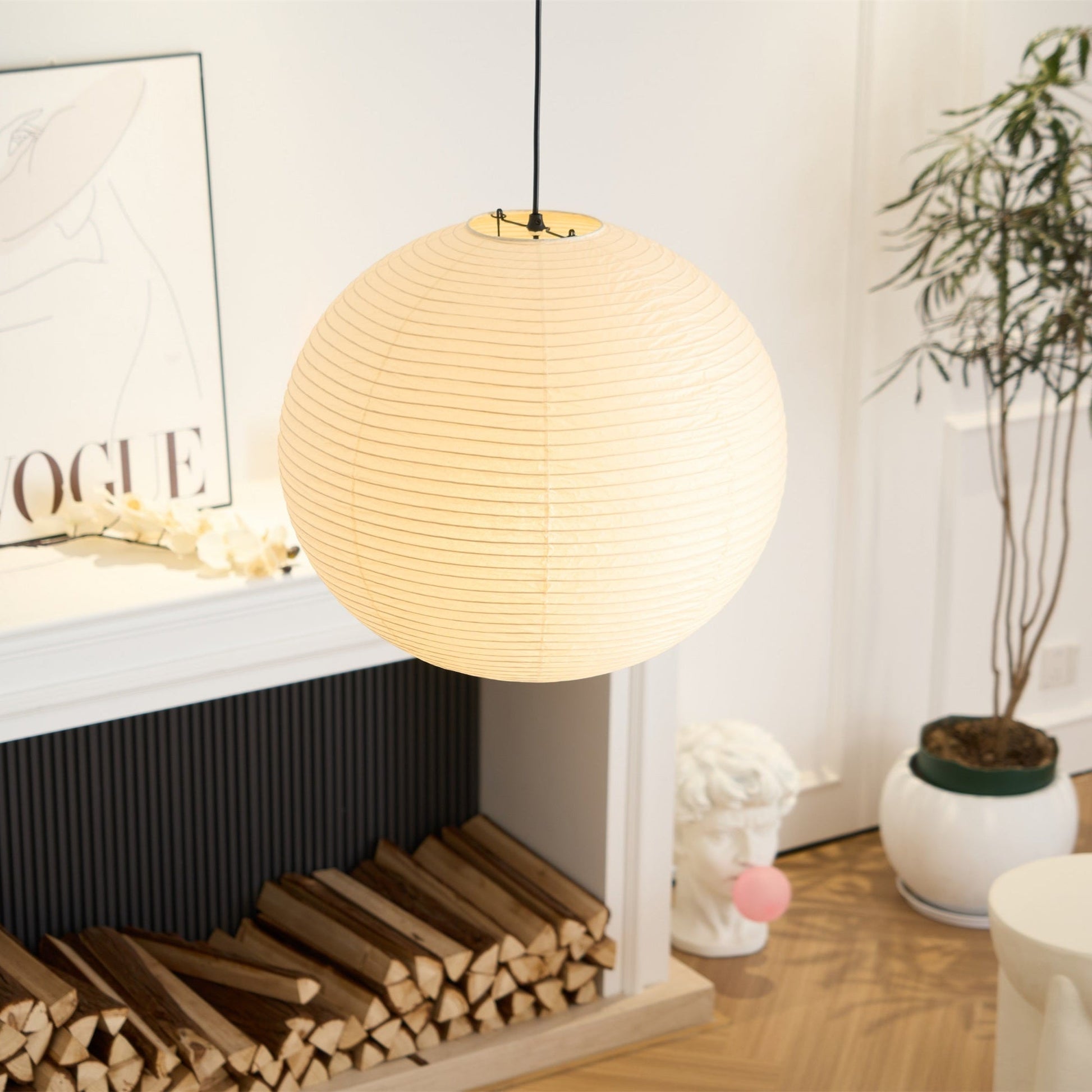 Washi Paper A Pendant Lamp - Blowlighting