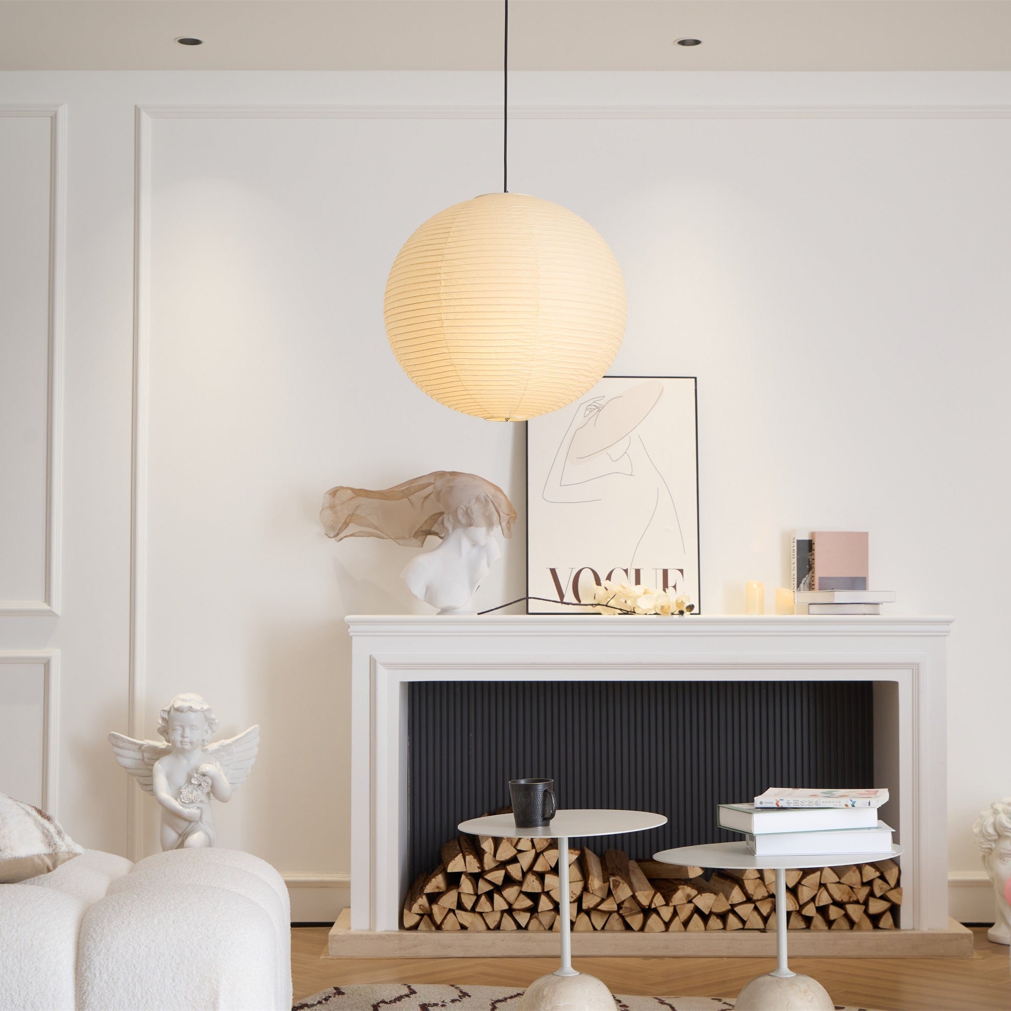 Washi Paper A Pendant Lamp - Blowlighting