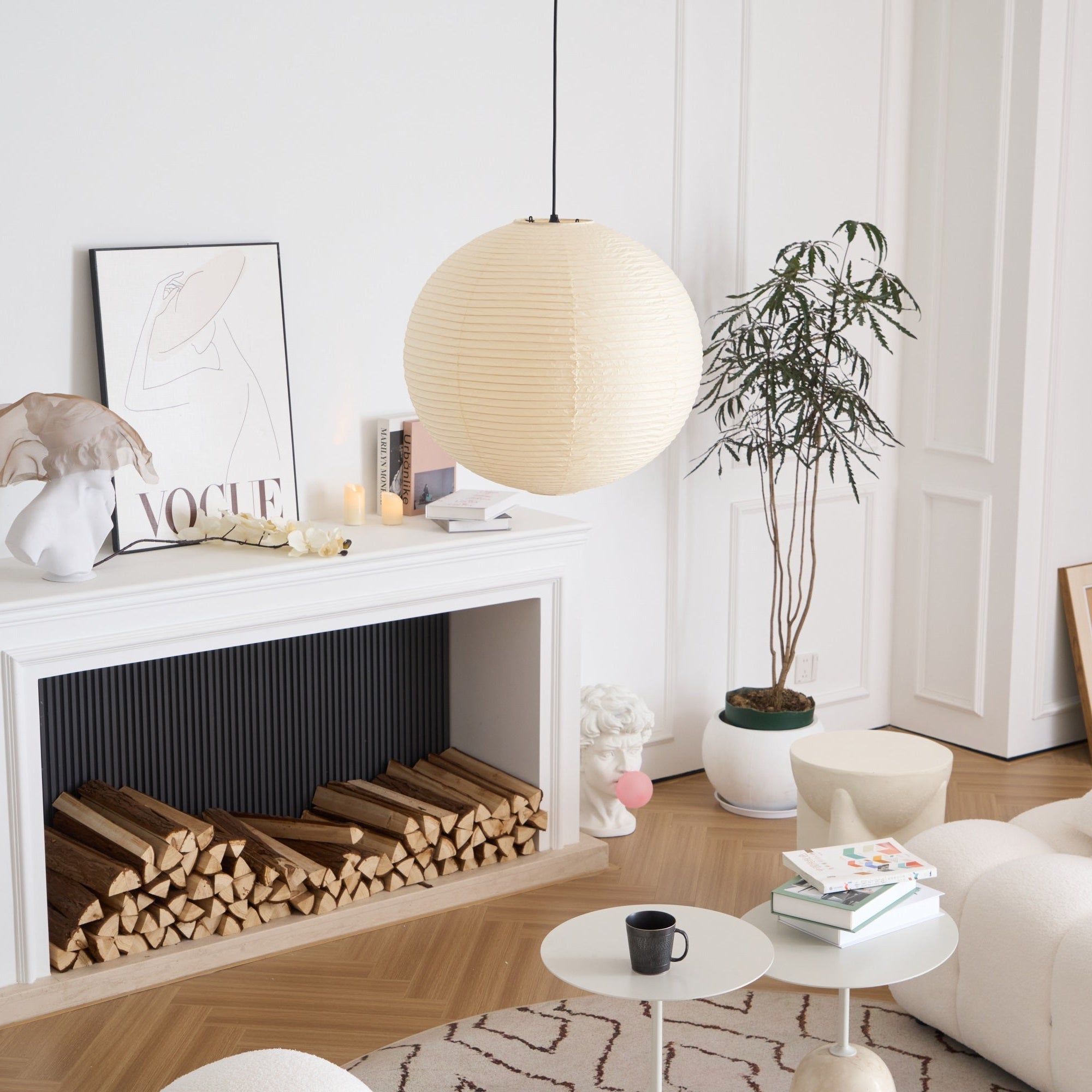 Washi Paper A Pendant Lamp - Blowlighting