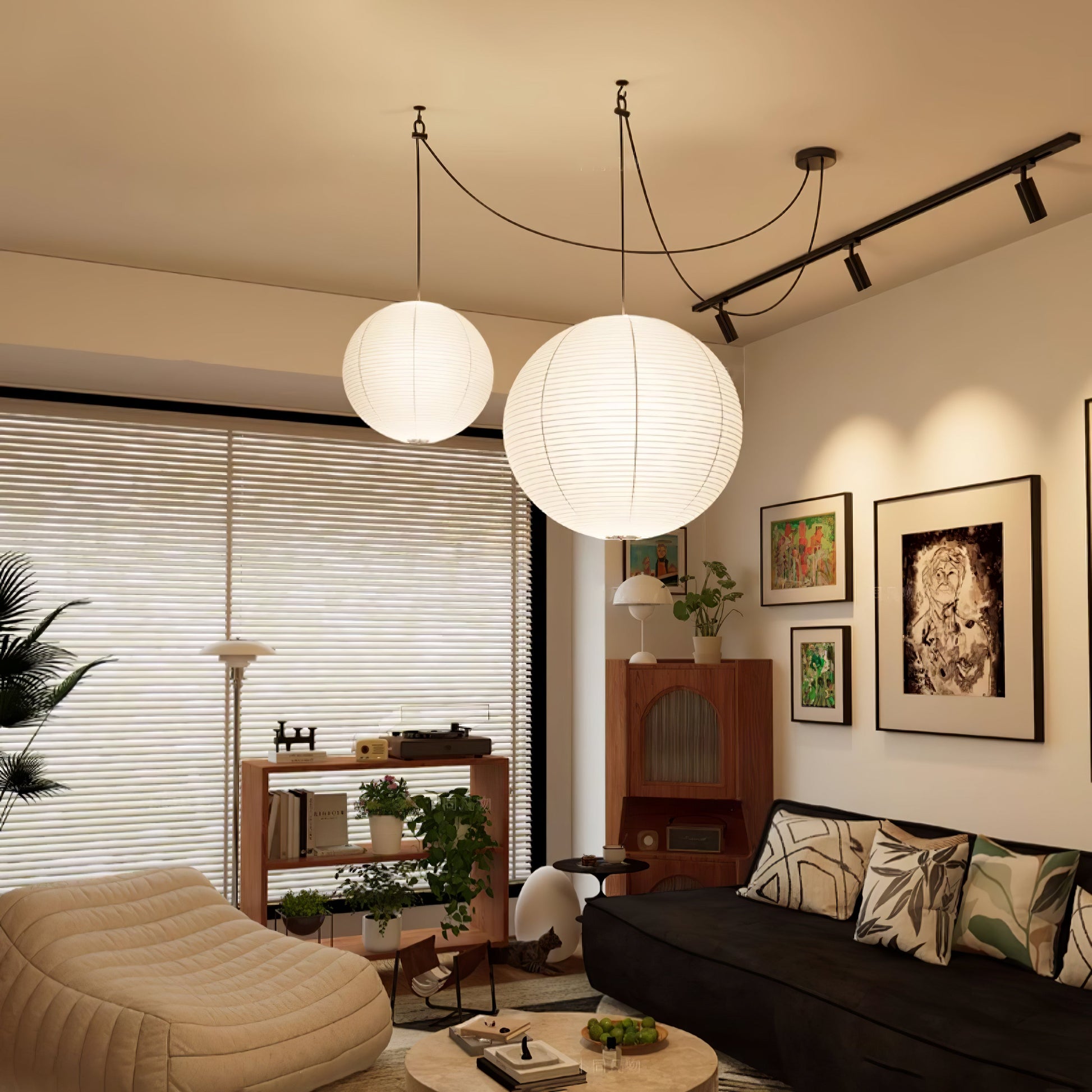 Washi Paper A Pendant Lamp - Blowlighting
