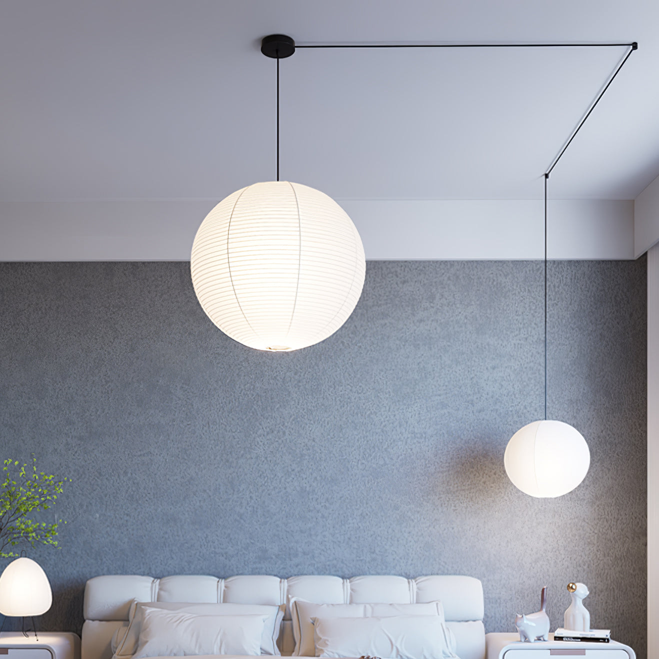 Washi Paper A Pendant Lamp - Blowlighting