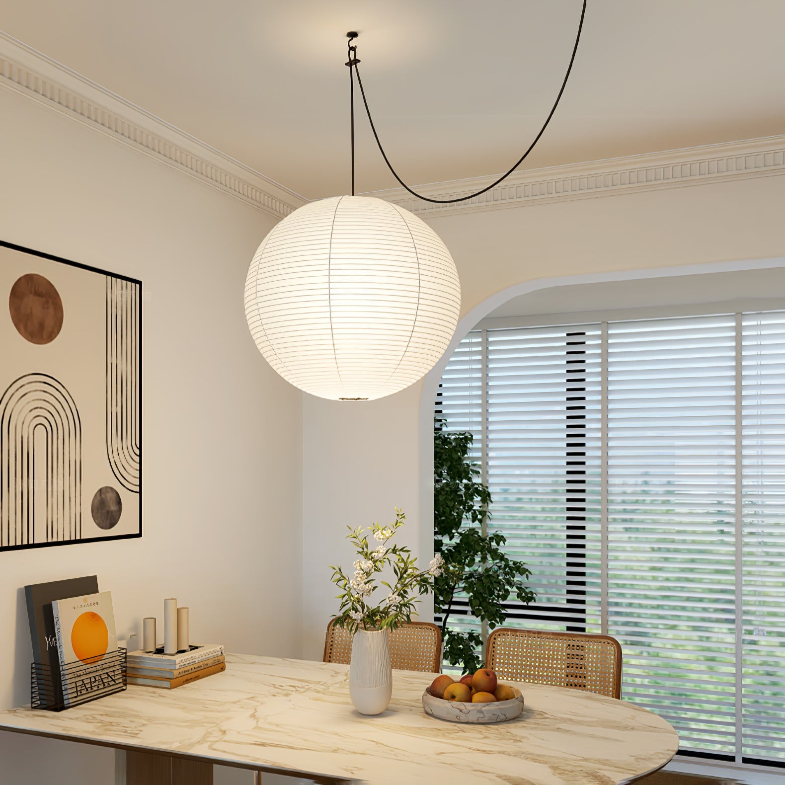 Washi Paper A Pendant Lamp - Blowlighting