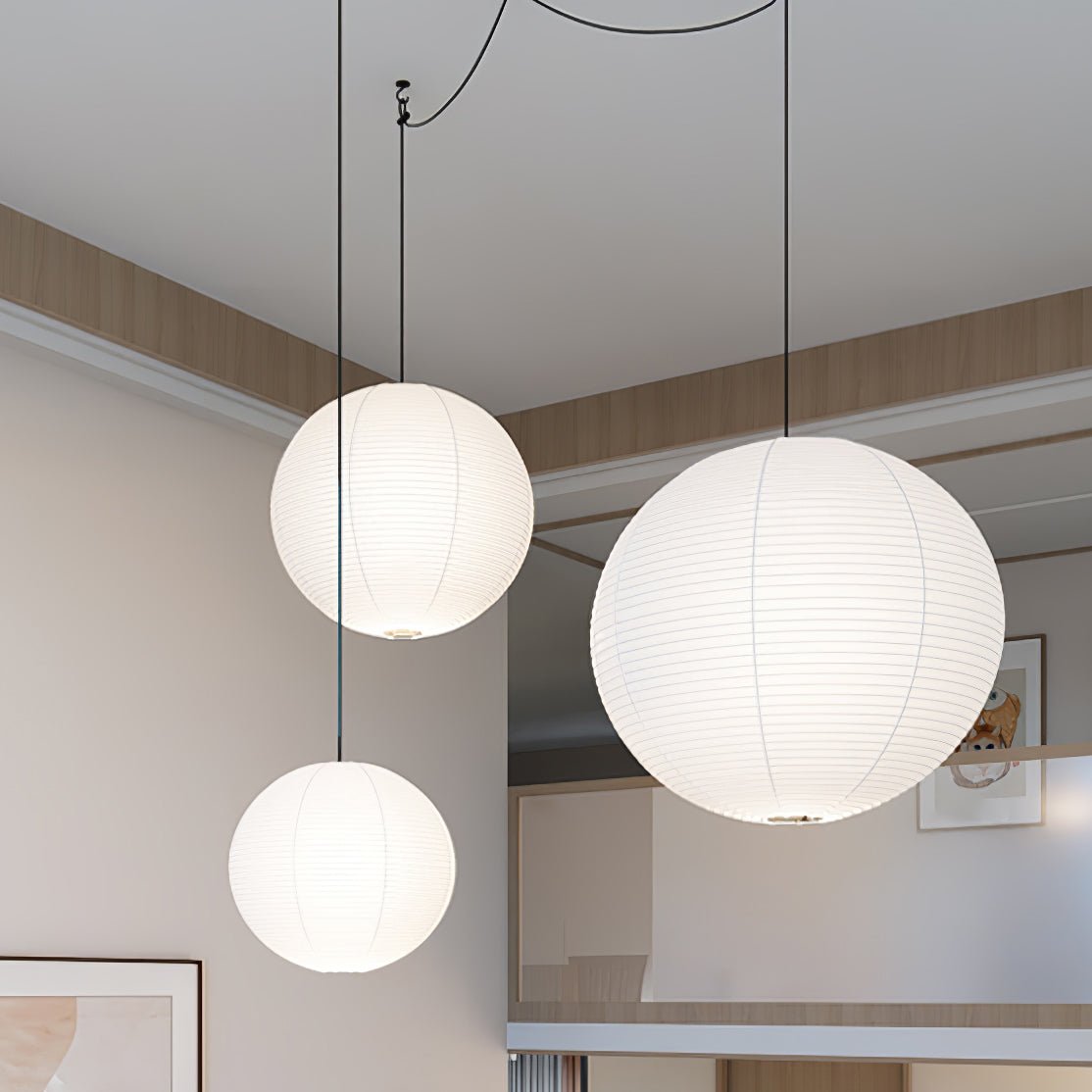 Akari A Round Swag Light - Blowlighting