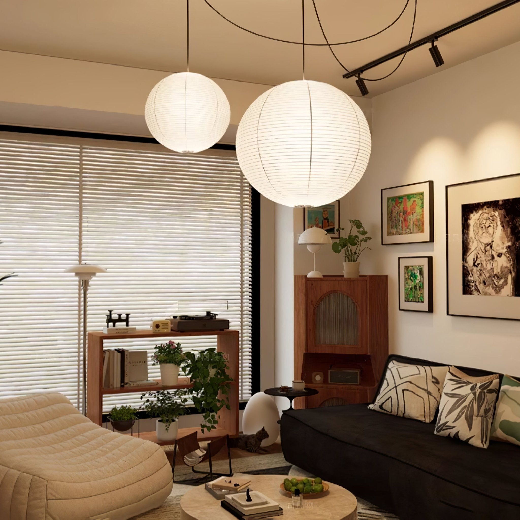 Akari A Pendant Swag Light - Blowlighting