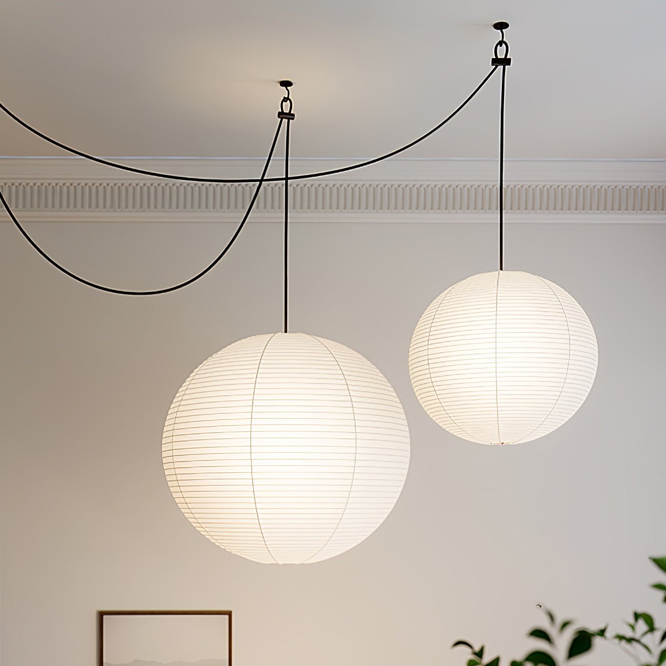 Akari A Round Swag Light - Blowlighting