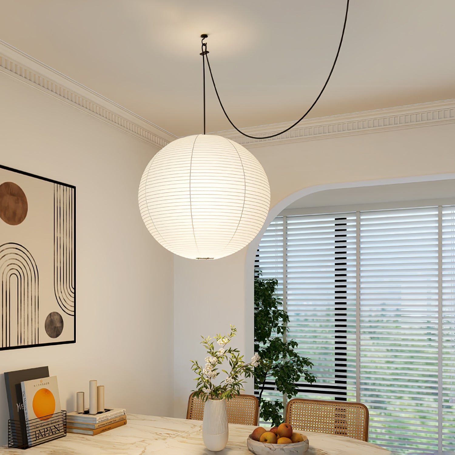 Akari A Round Swag Light - Blowlighting