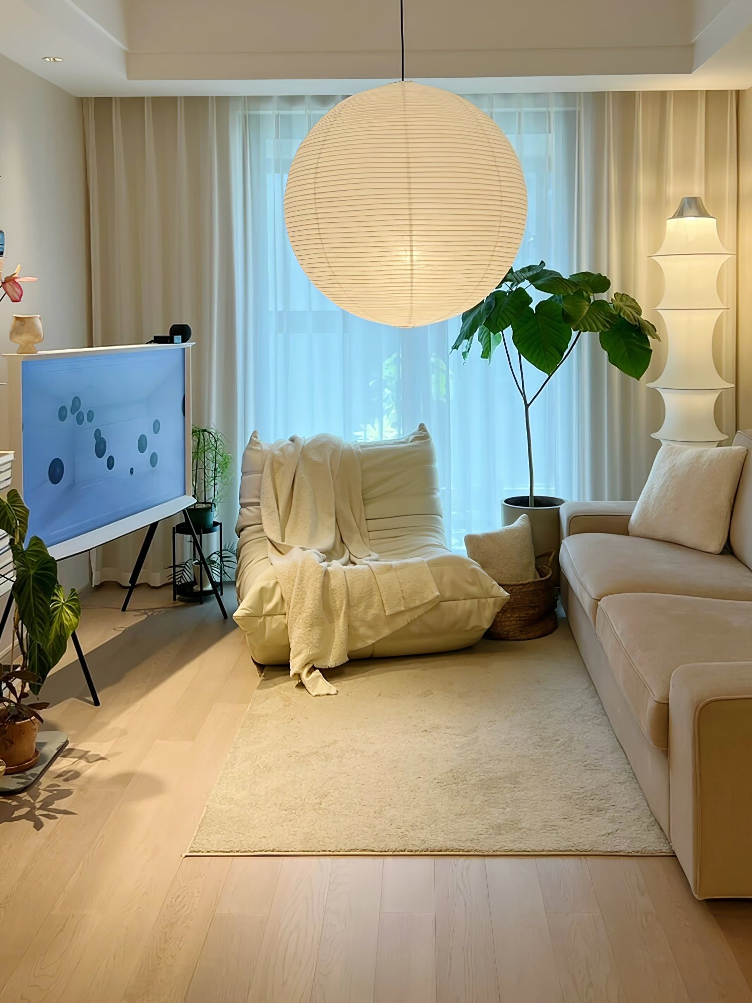 Akari A Round Swag Light - Blowlighting