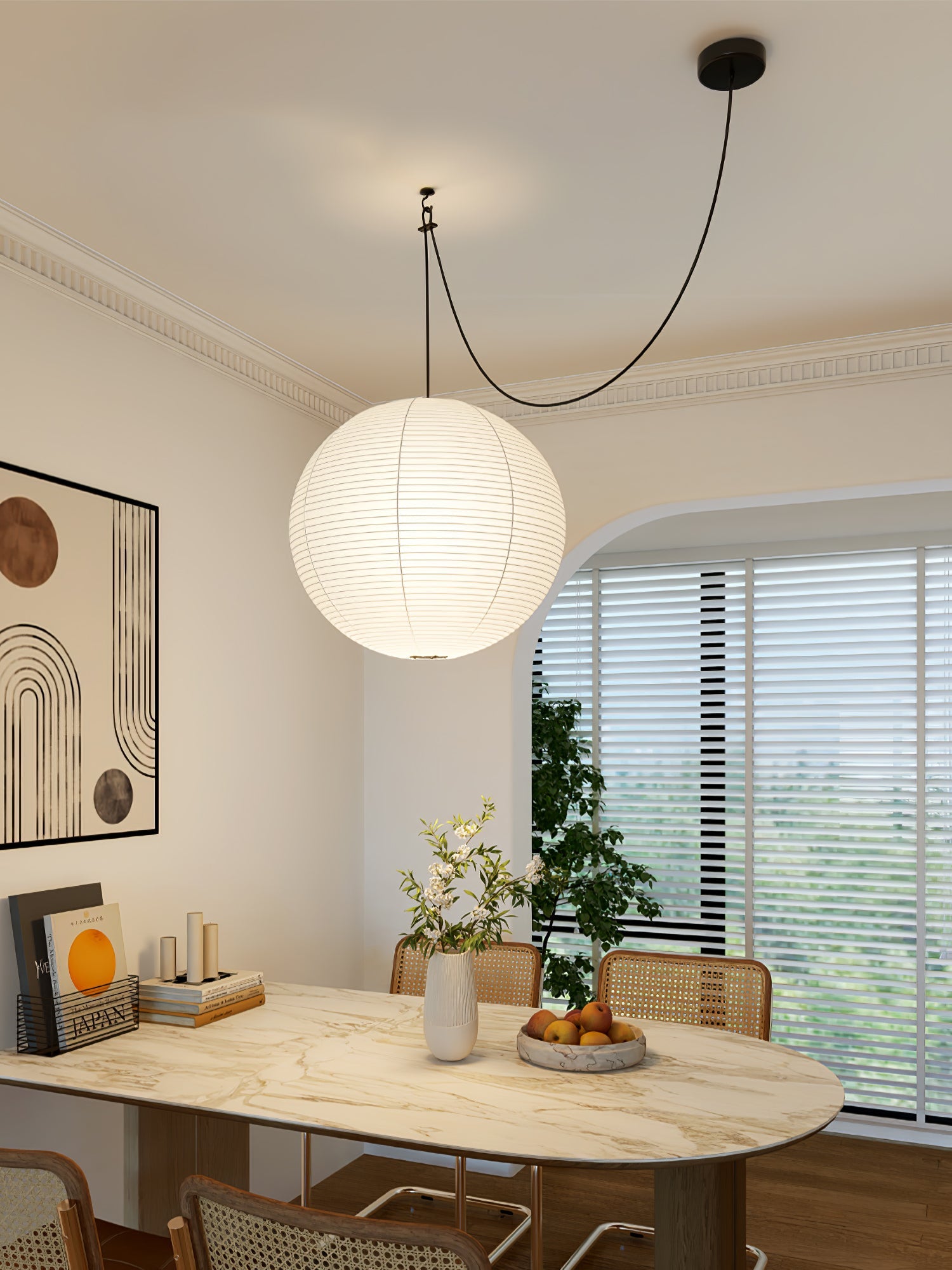 Washi Paper A Pendant Lamp - Blowlighting