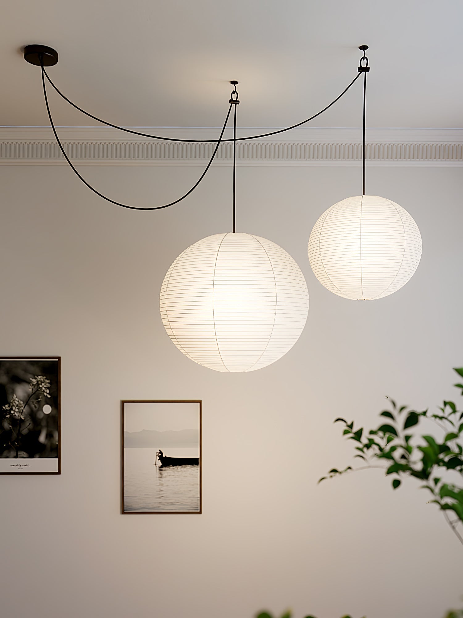 Washi Paper A Pendant Lamp - Blowlighting