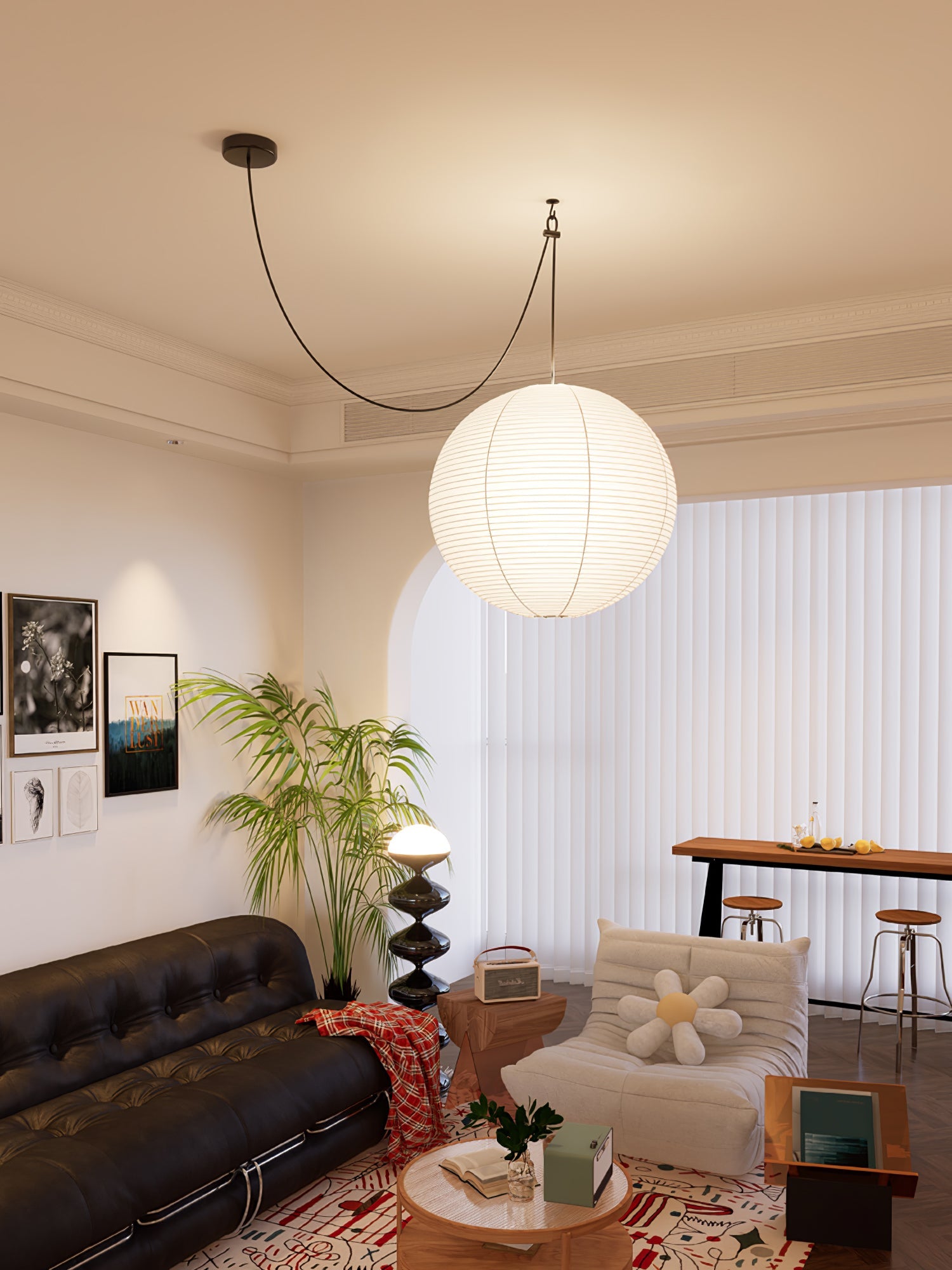 Washi Paper A Pendant Lamp - Blowlighting
