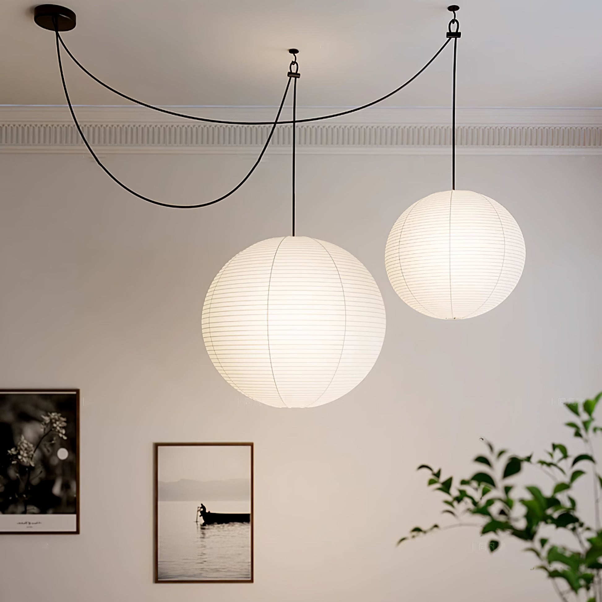 Washi Paper A Pendant Lamp - Blowlighting