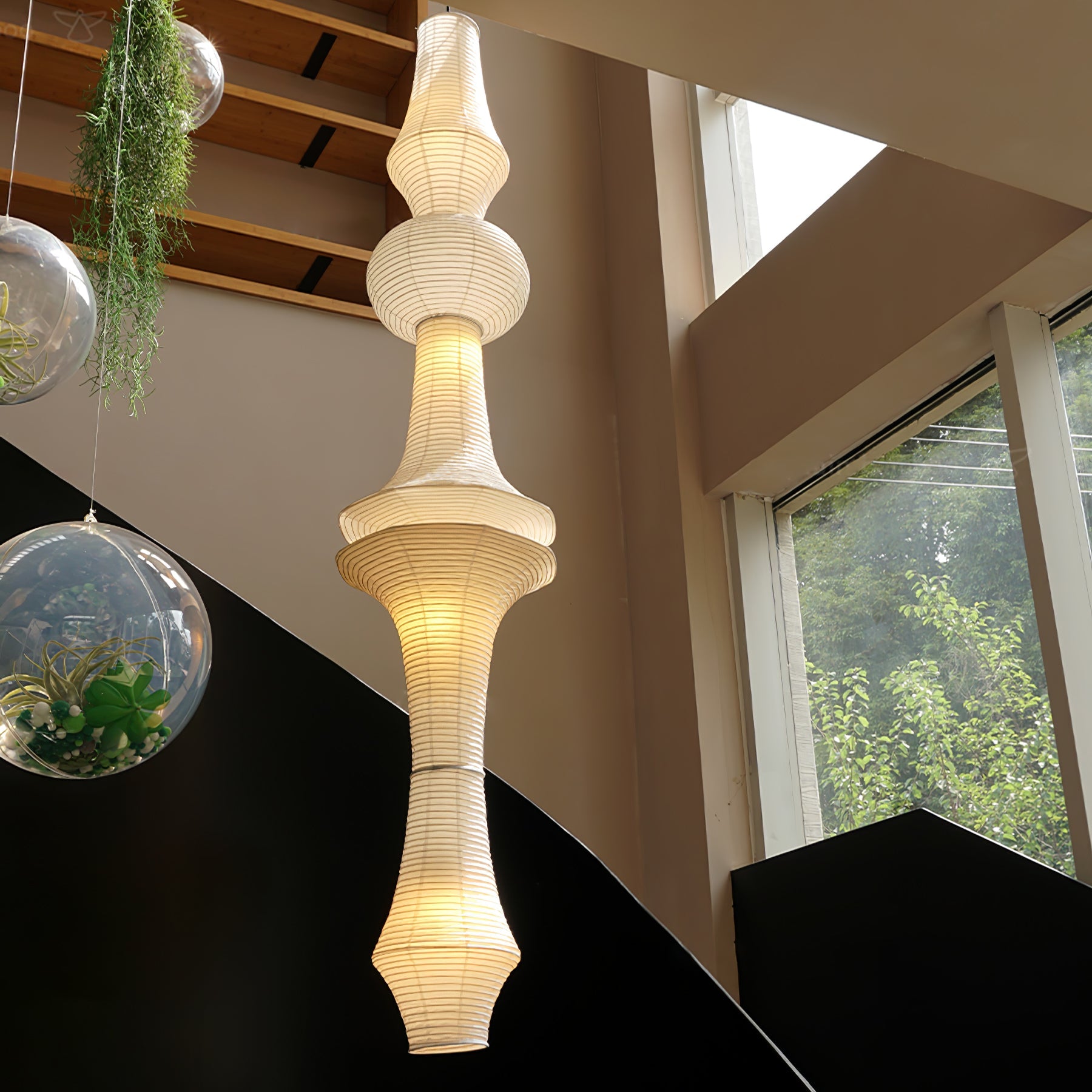 Washi Paper E Pendant Light - Blowlighting