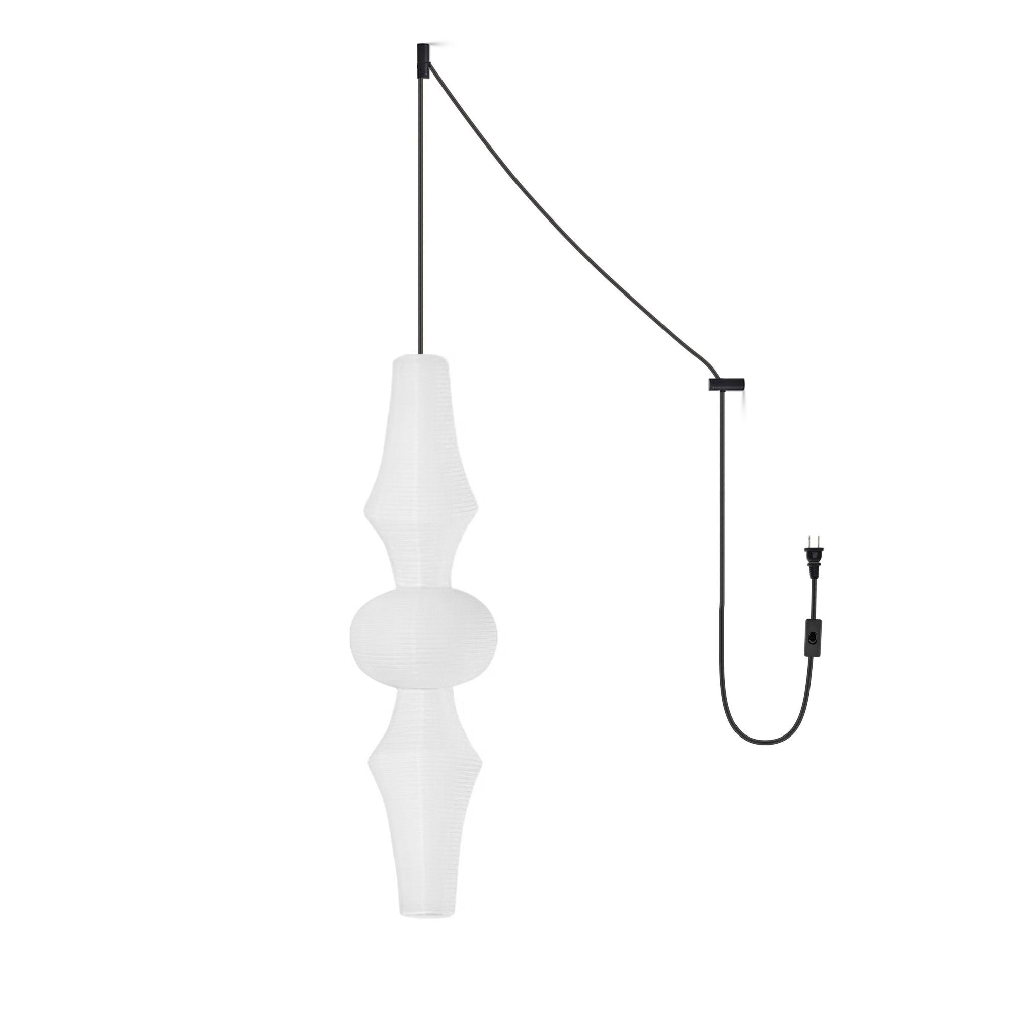 Washi Paper E Pendant Swag Light - Blowlighting