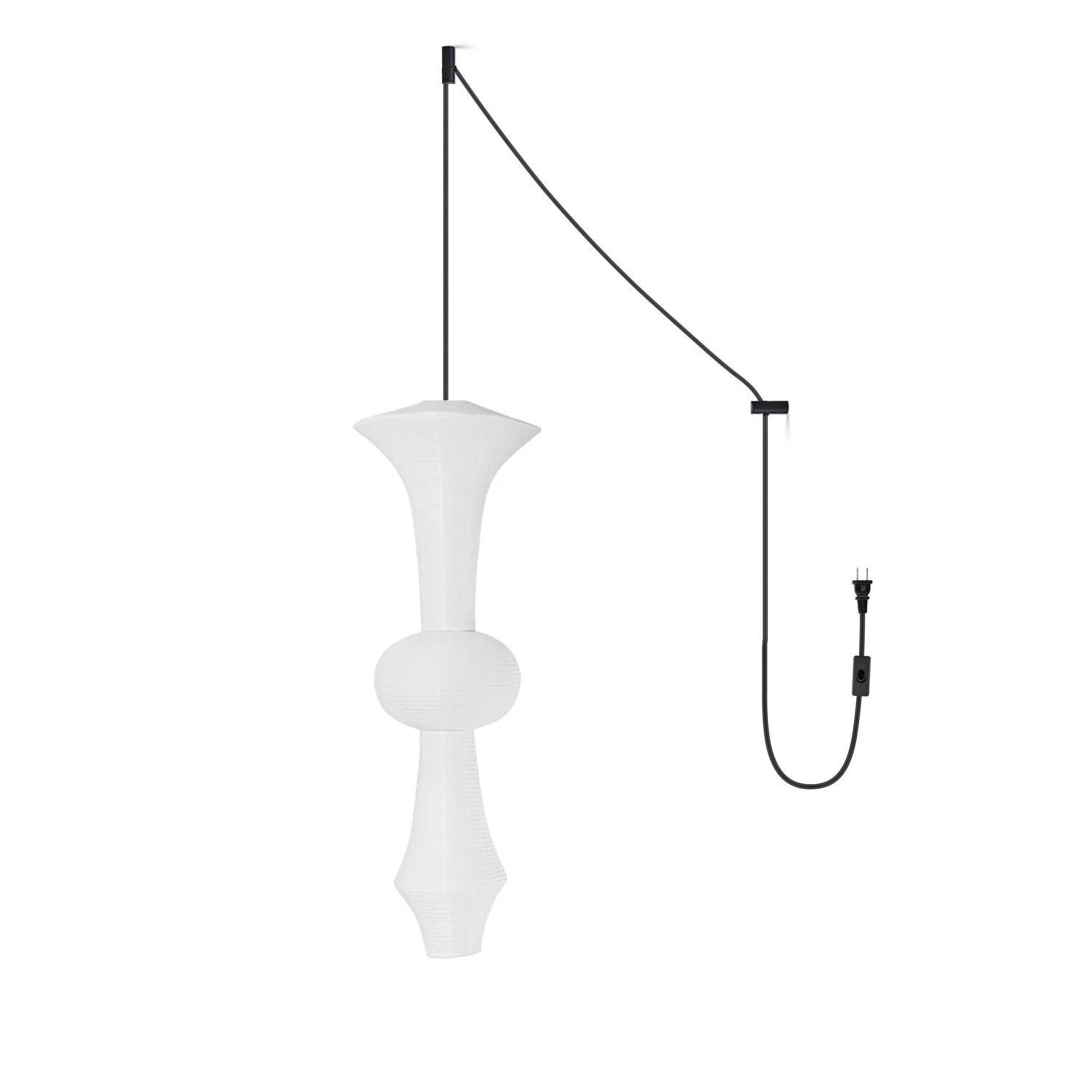 Washi Paper E Pendant Swag Light - Blowlighting