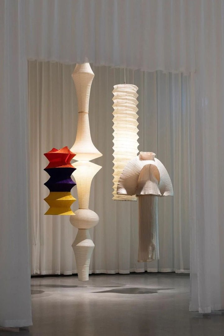 Washi Paper E Pendant Swag Light - Blowlighting