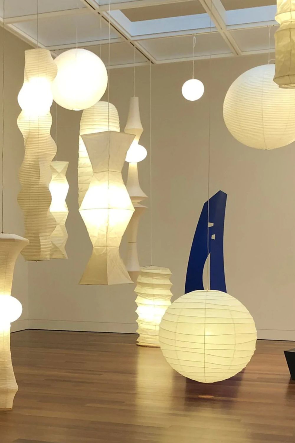 Washi Paper E Pendant Swag Light - Blowlighting