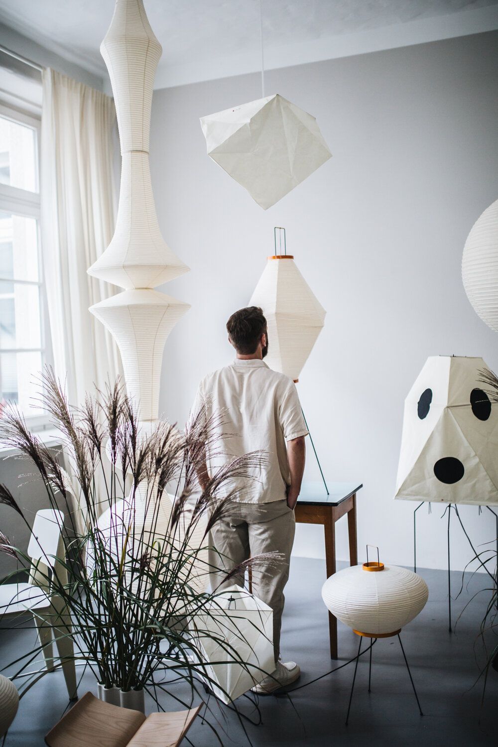 Washi Paper E Pendant Swag Light - Blowlighting