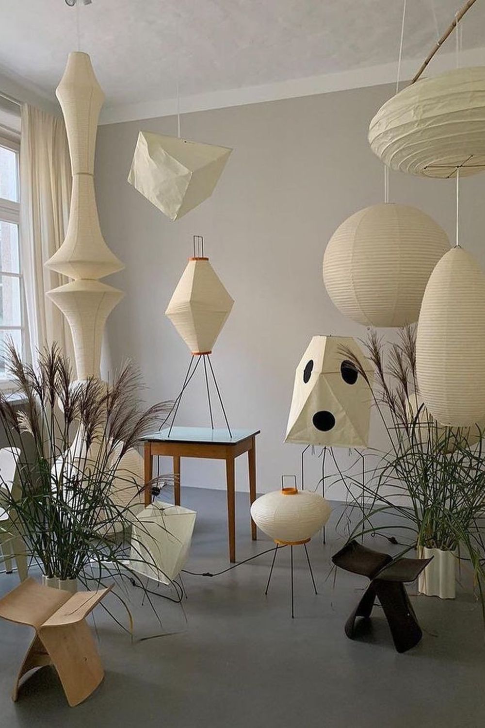 Washi Paper E Pendant Swag Light - Blowlighting