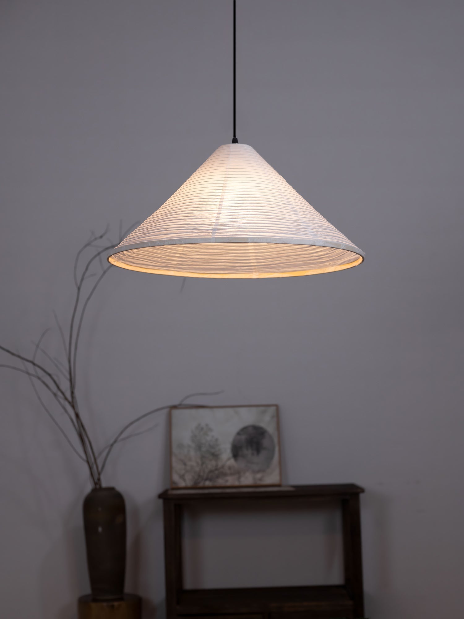Washi Paper Pyramid Pendant Lamp - Blowlighting