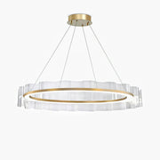 Acoustic Postmodern Luxury Water Wave Glass Metal Chandelier - Blowlighting