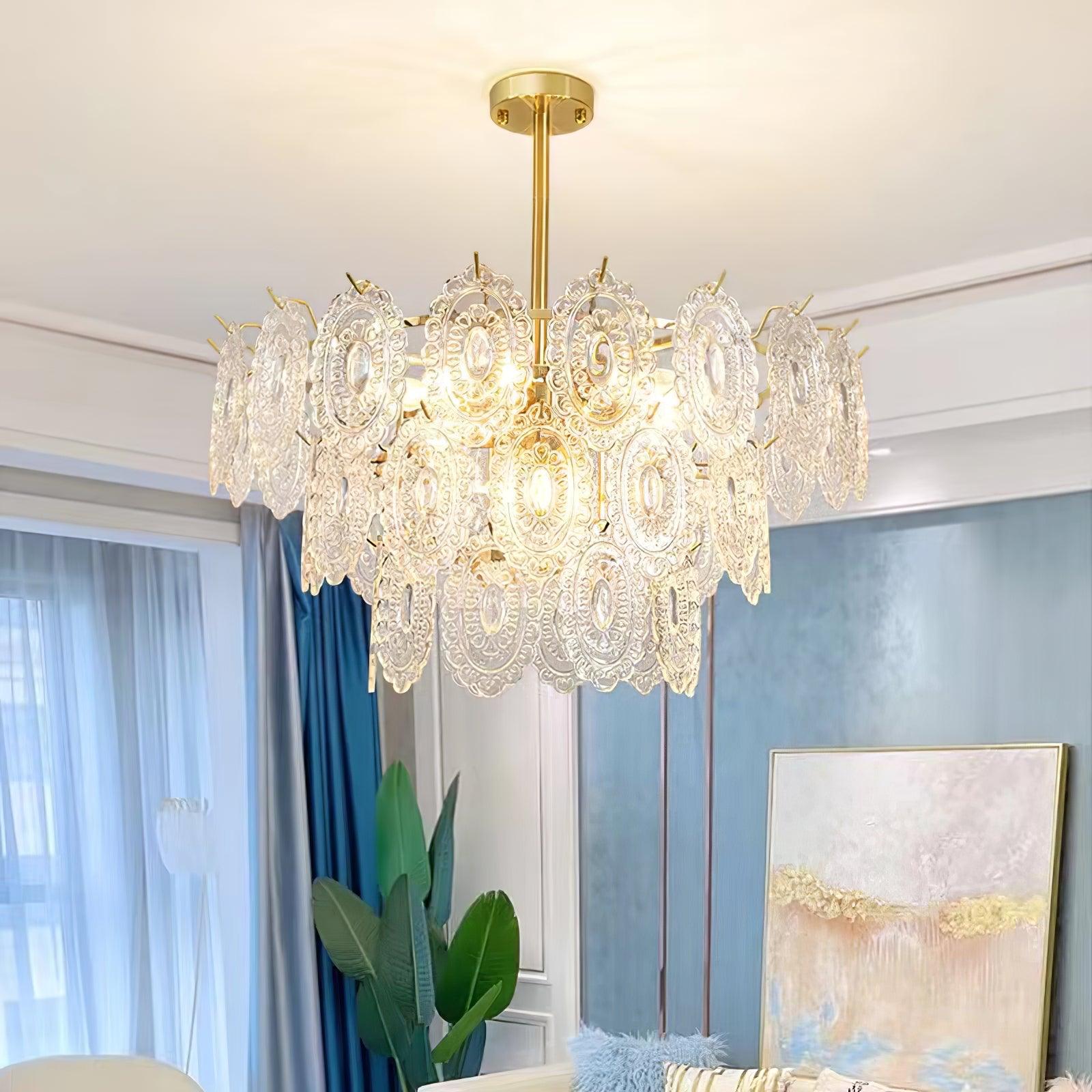 Wave Glass Chandelier - Blowlighting