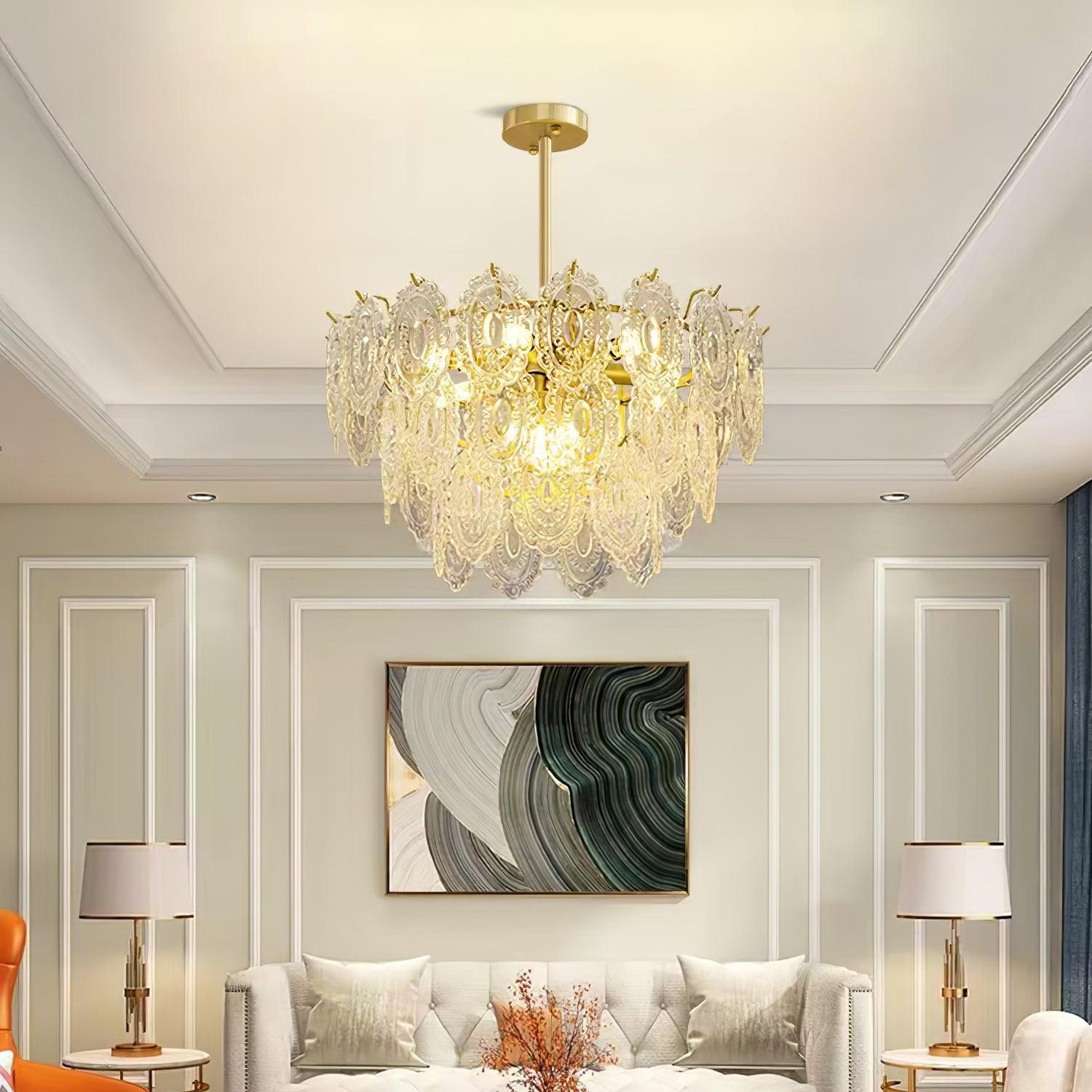 Wave Glass Chandelier - Blowlighting